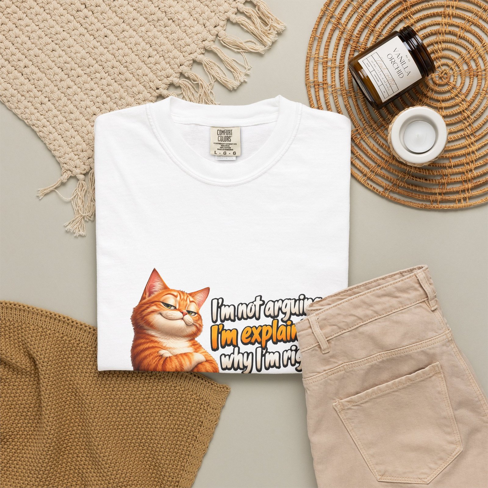 I'm Not Arguing I'm Explaining Why I'm Right T-Shirt, Funny Cat Shirt, Sarcastic Ginger Cat Tee, Cat Lover Gift - Image 4