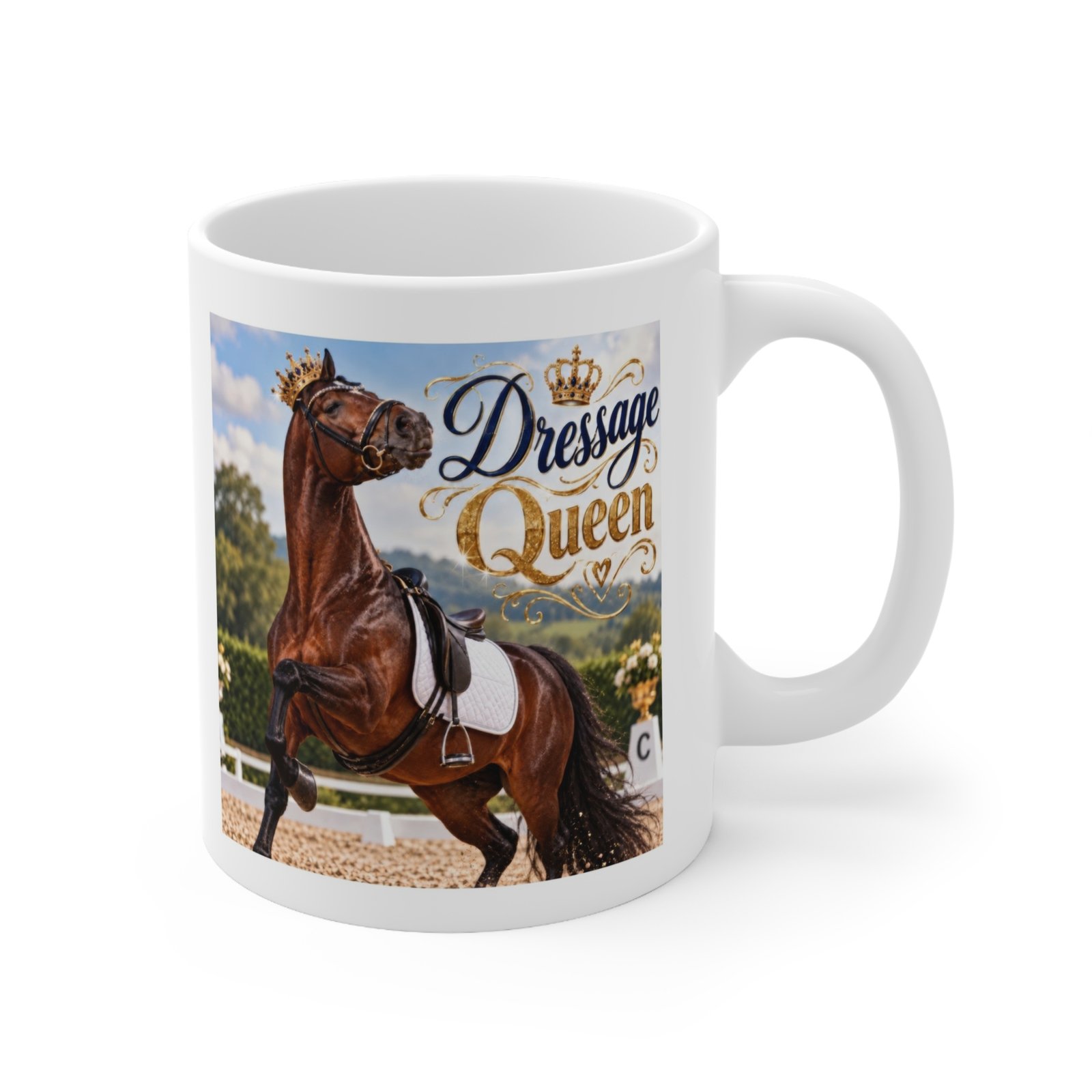 Dressage Queen Mug, Dressage Rider Gift, Equestrian Coffee Mug, Horse Lover Gift, Horse Show Gift, Horse Girl Mug 11oz - Image 3