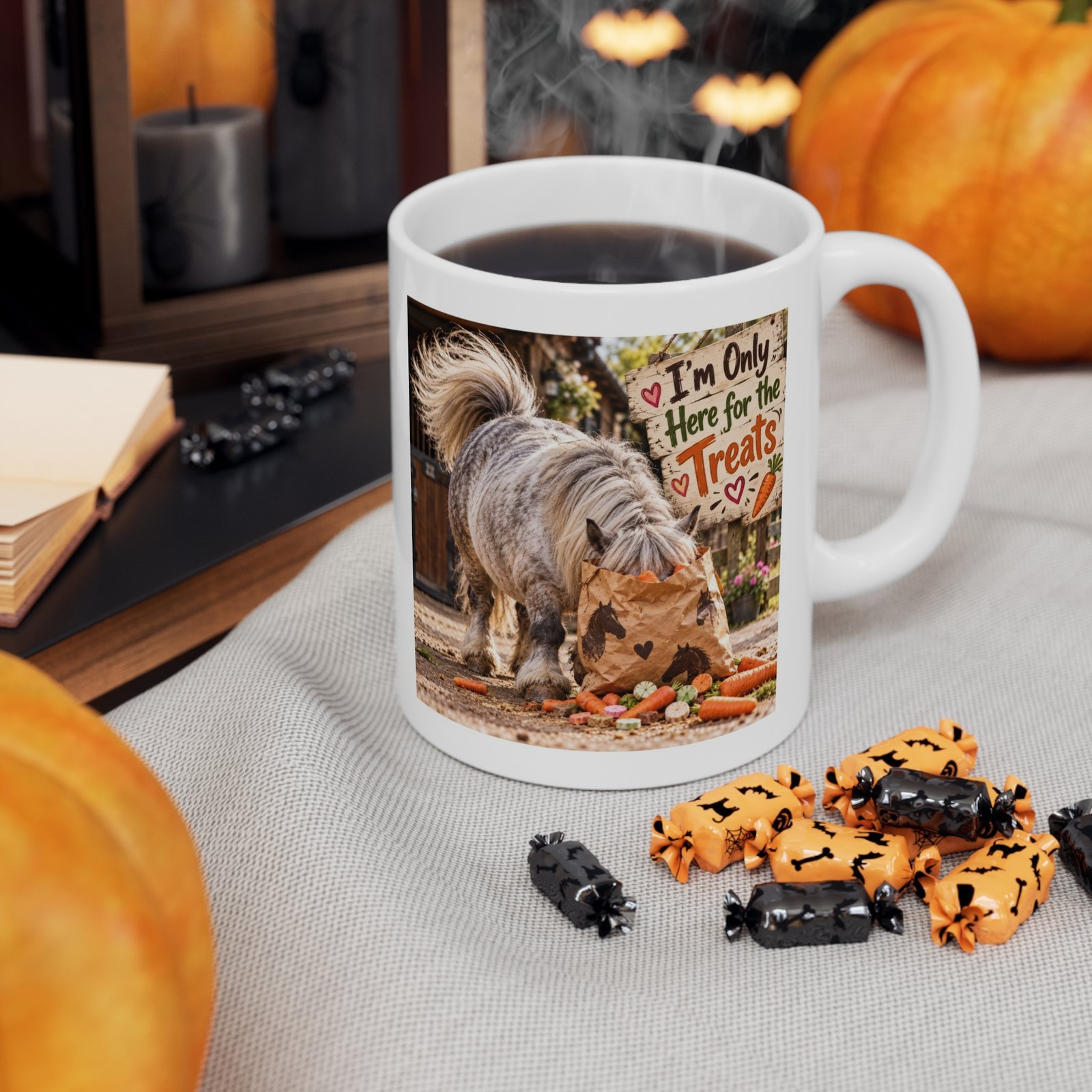 I'm Only Here for the Treats Mug, Funny Pony Mug, Equestrian Coffee Mug, Horse Lover Gift, Pony Mum Gift 11oz - Image 7