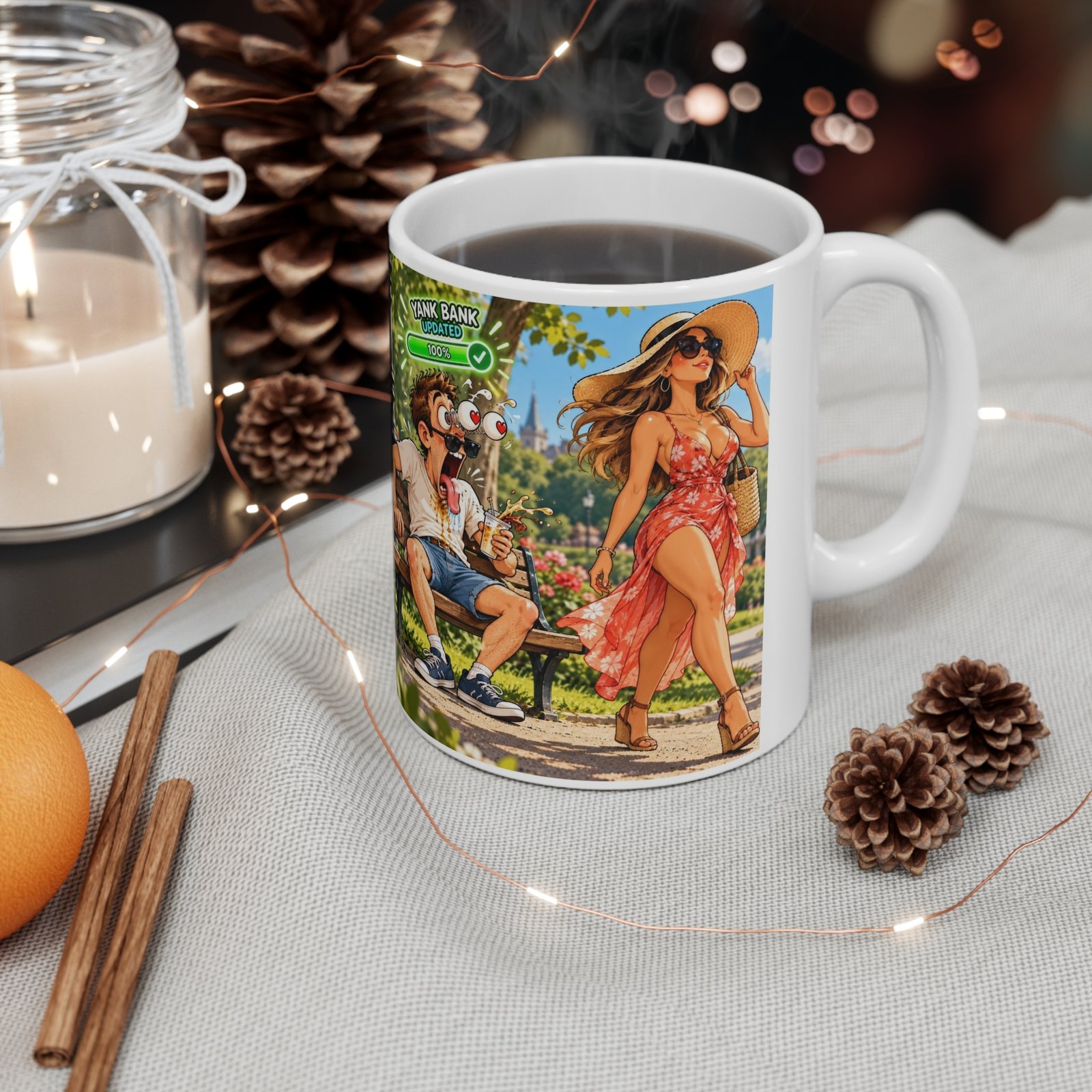 Yank Bank Updated Mug, Funny Rude Park Coffee Mug, Cheeky Adult Humour Gift, Gag Gift For Him 11oz - Image 4