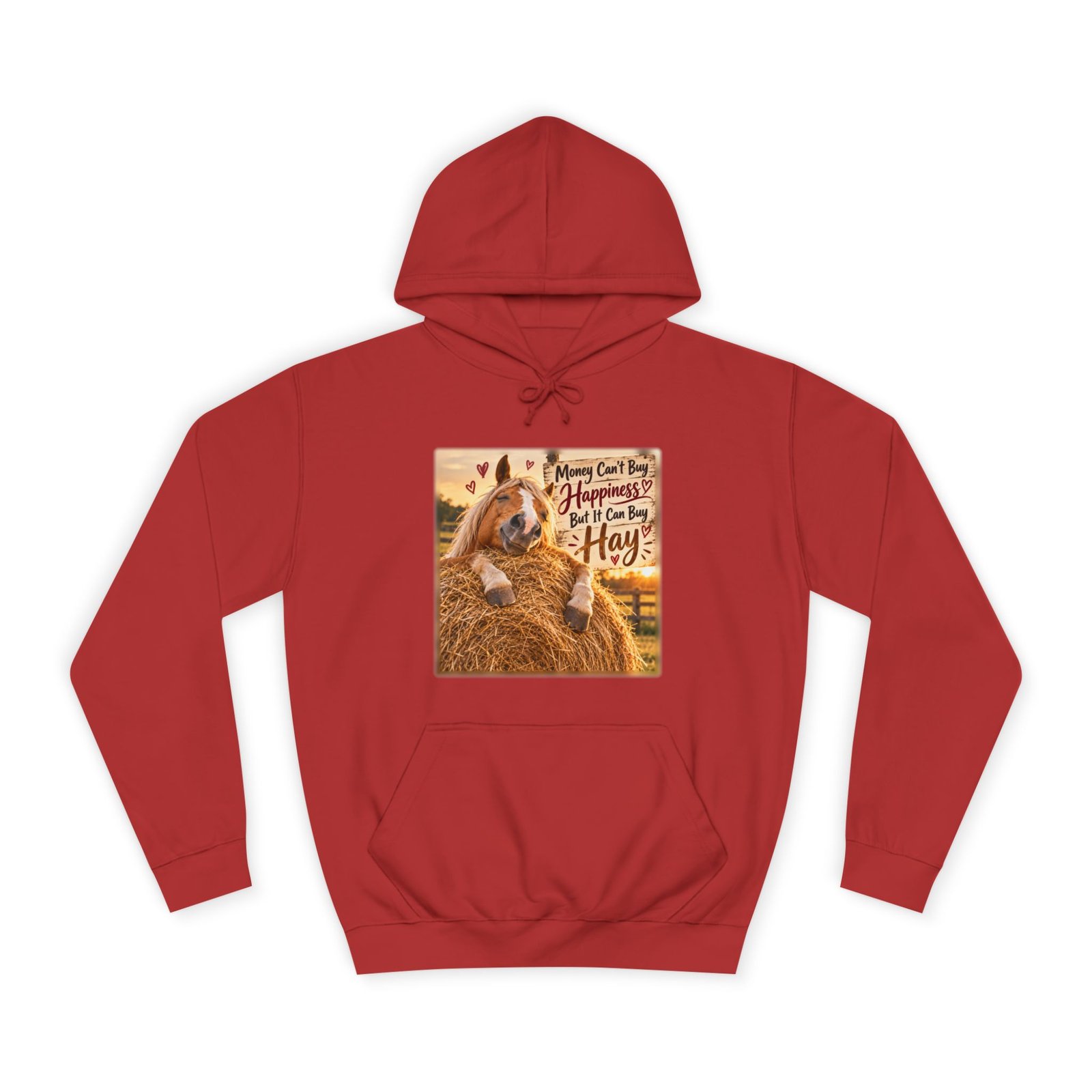 Money Can't Buy Happiness But It Can Buy Hay Hoodie, Funny Horse Jumper, Equestrian Gift, Horse Lover Sweater, Pony Mum Gift - Image 9