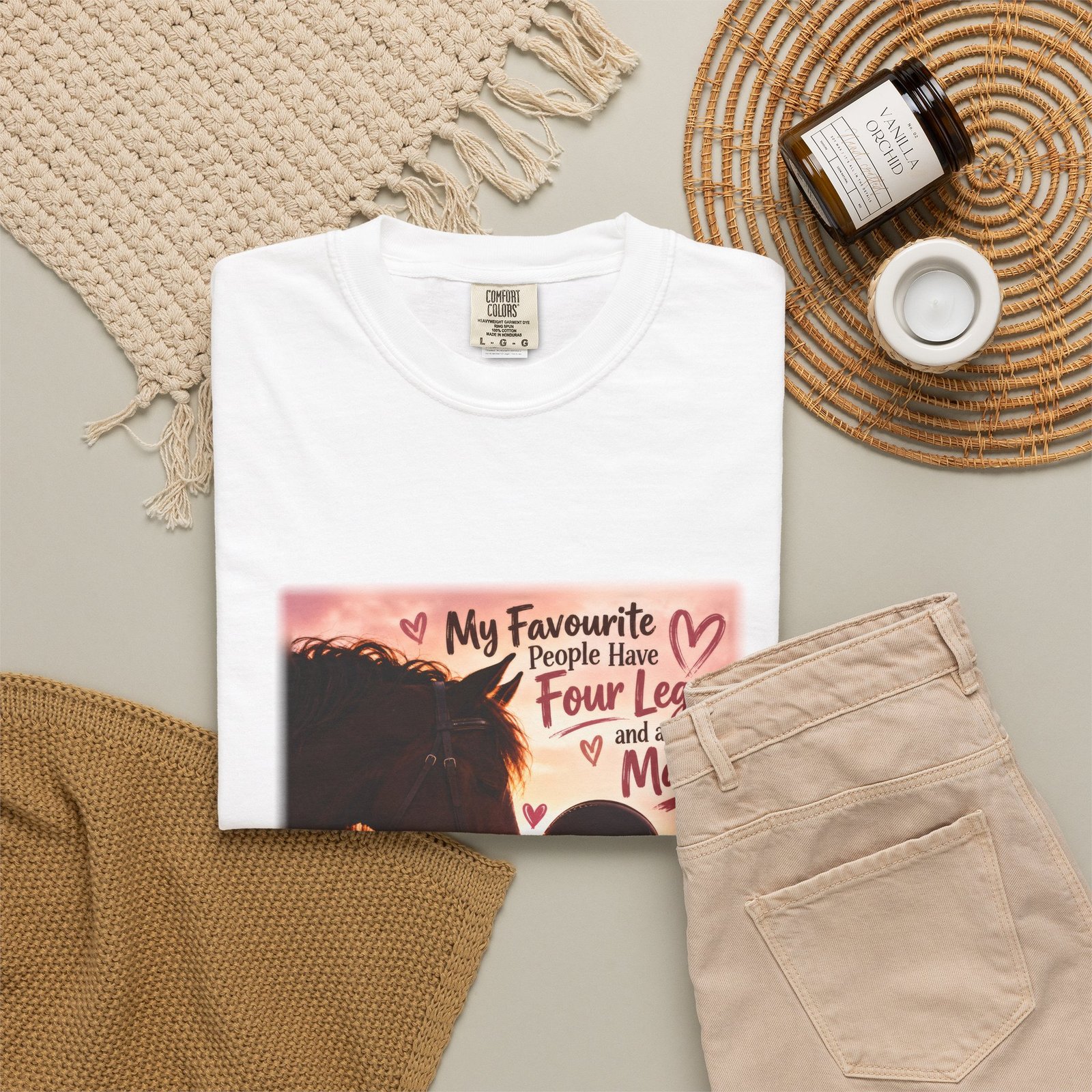 My Favourite People Have Four Legs and a Mane T-Shirt, Horse Lover Gift, Equestrian Shirt, Horse Girl Tee, Rider Gift, Pony Mum Shirt - Image 4