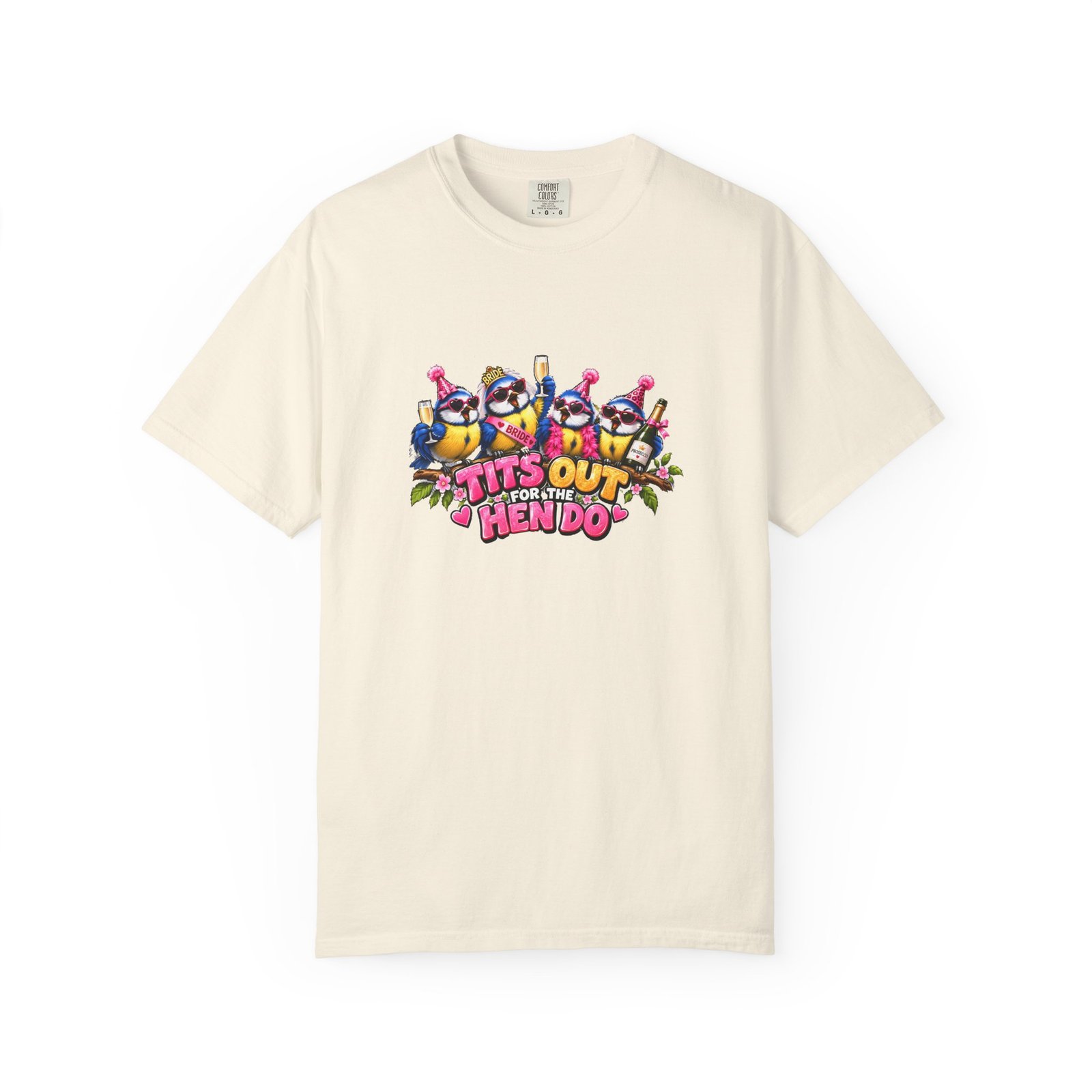 Tits Out For The Hen Do T-Shirt, Funny Blue Tit Hen Party Shirt, Cheeky Bird Pun Tee, Rude Hen Weekend Top - Image 5