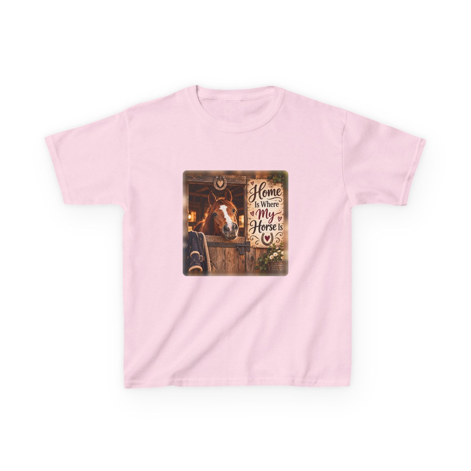 Kids Home Is Where My Horse Is T-Shirt, Pony Club Gift, Horse Girl Tee, Children's Equestrian Shirt, Horse Lover Kids Top - Image 4