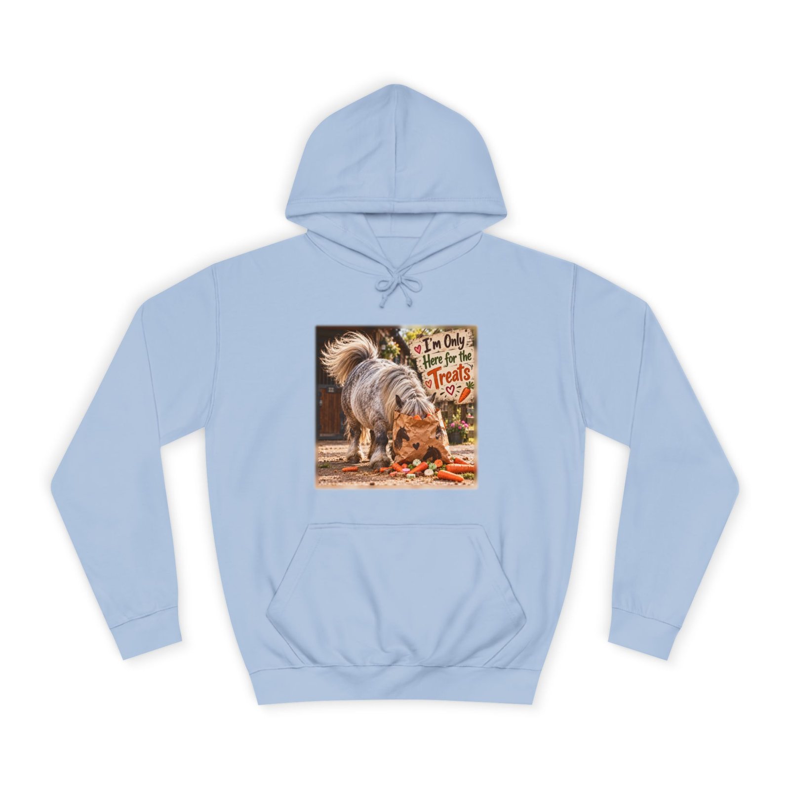 I'm Only Here for the Treats Hoodie, Funny Pony Jumper, Equestrian Gift, Horse Lover Sweater, Shetland Pony Gift, Pony Mum Gift - Image 4