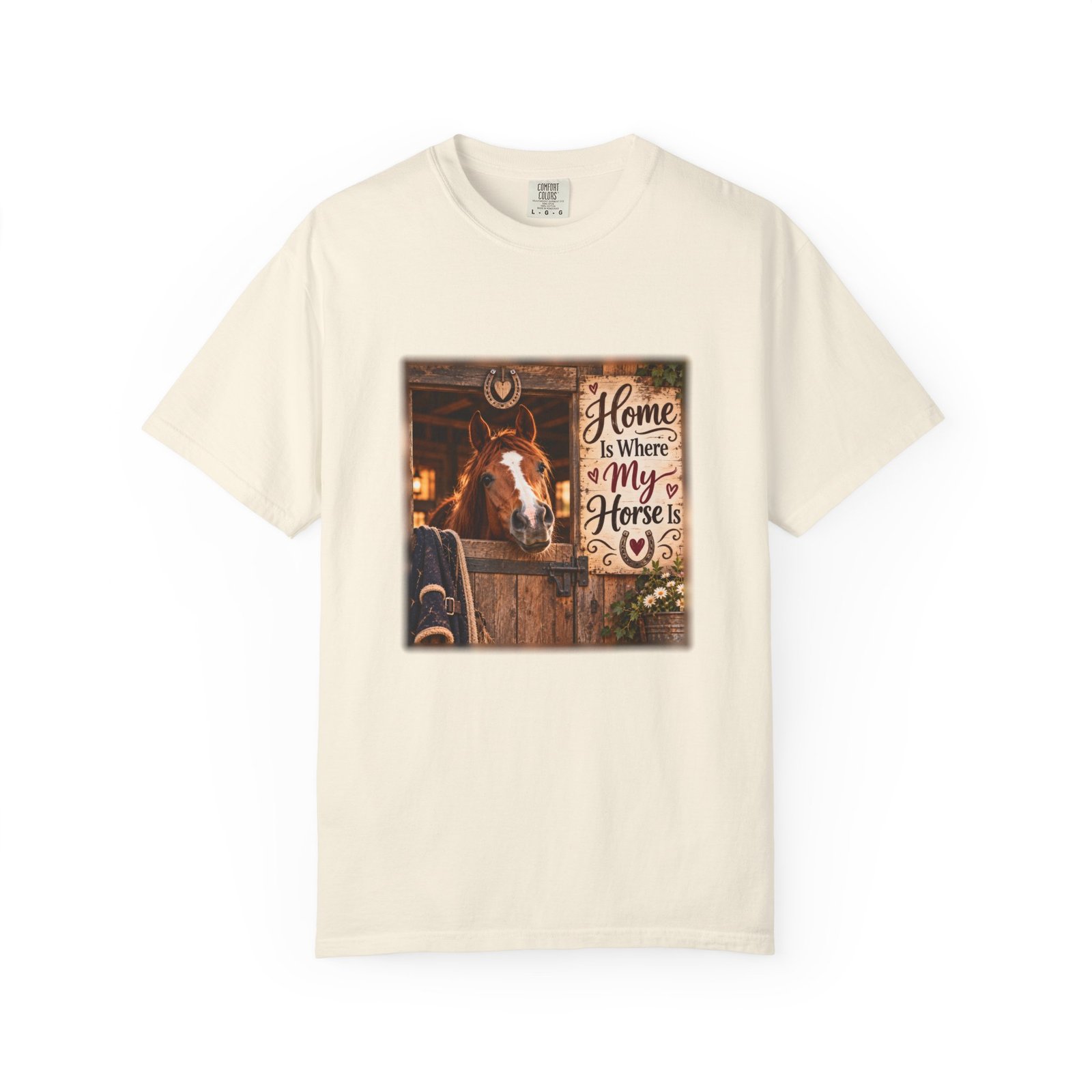 Home Is Where My Horse Is T-Shirt, Horse Lover Gift, Equestrian Shirt, Stable Door Horse Tee, Horse Girl Gift, Pony Mum Shirt, Rider Gift - Image 5