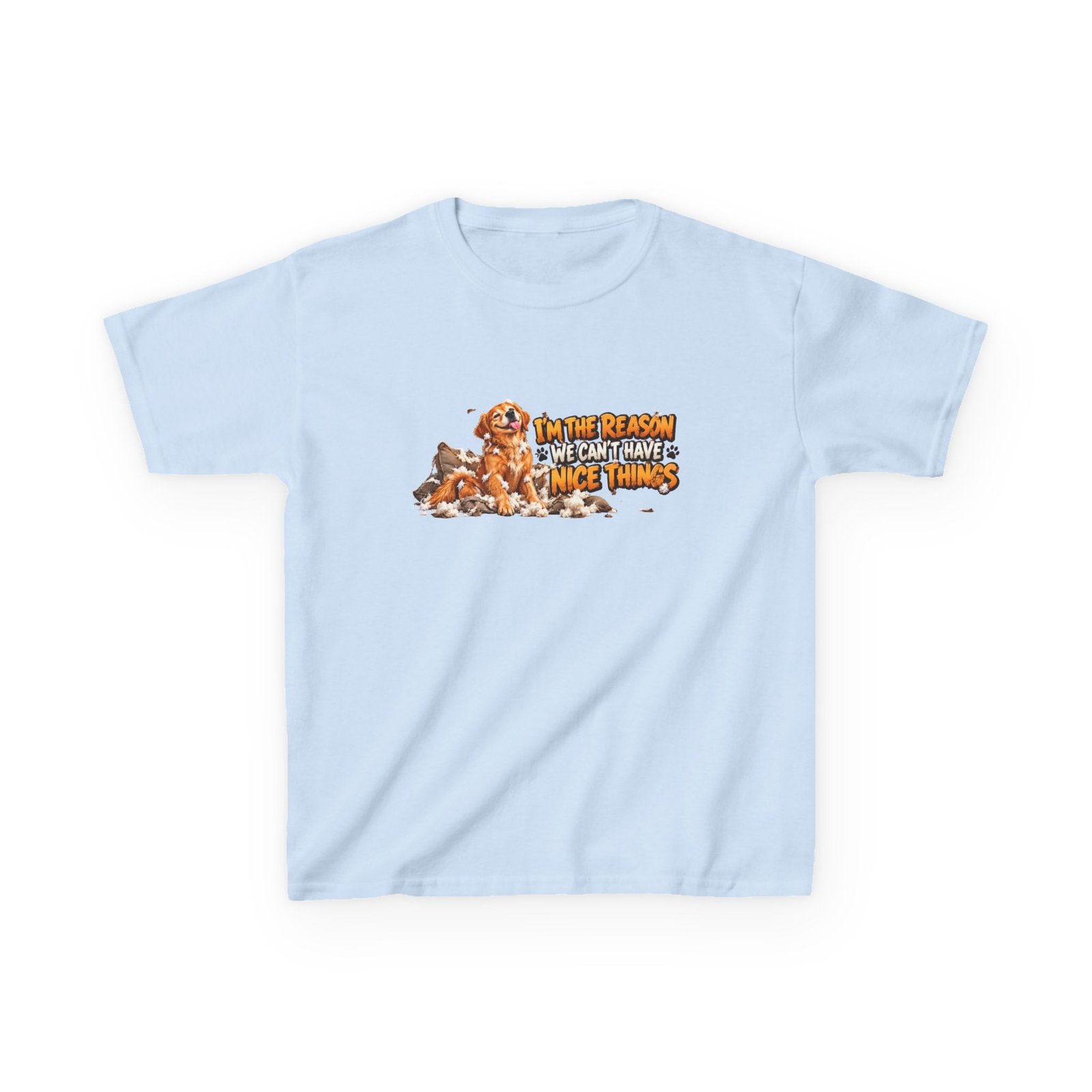 Kids I'm the Reason We Can't Have Nice Things T-Shirt, Funny Dog Shirt, Golden Retriever Kids Tee, Dog Lover Gift - Image 3