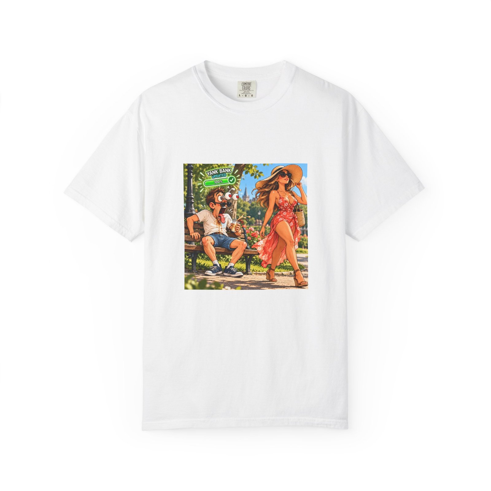 Yank Bank Updated T-Shirt, Funny Rude Park Shirt, Cheeky Adult Humour Tee, Gag Gift For Him, Stag Do Shirt
