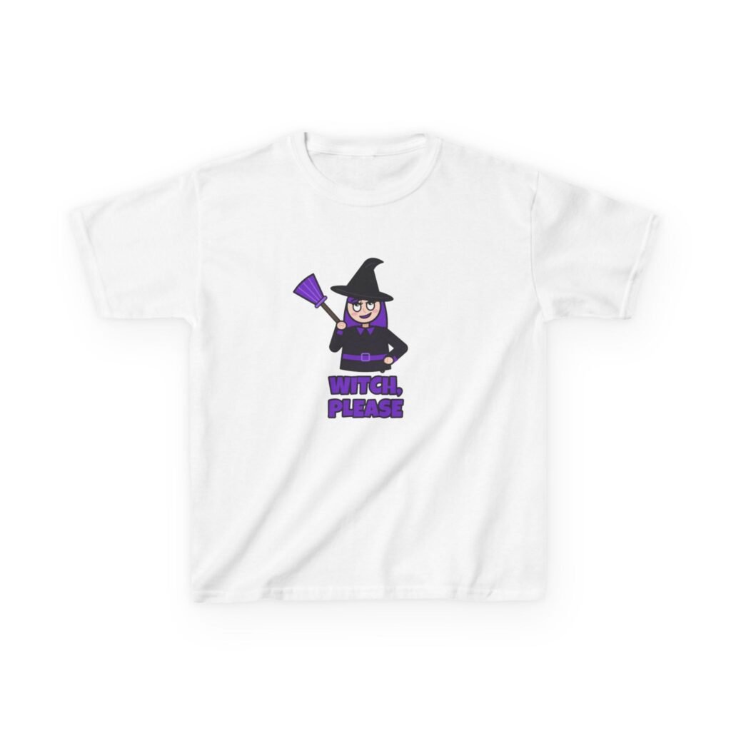 Kids Witch Please T-Shirt, Funny Witch Halloween Shirt, Girls Halloween Tee, Cute Witch Top, Spooky Season
