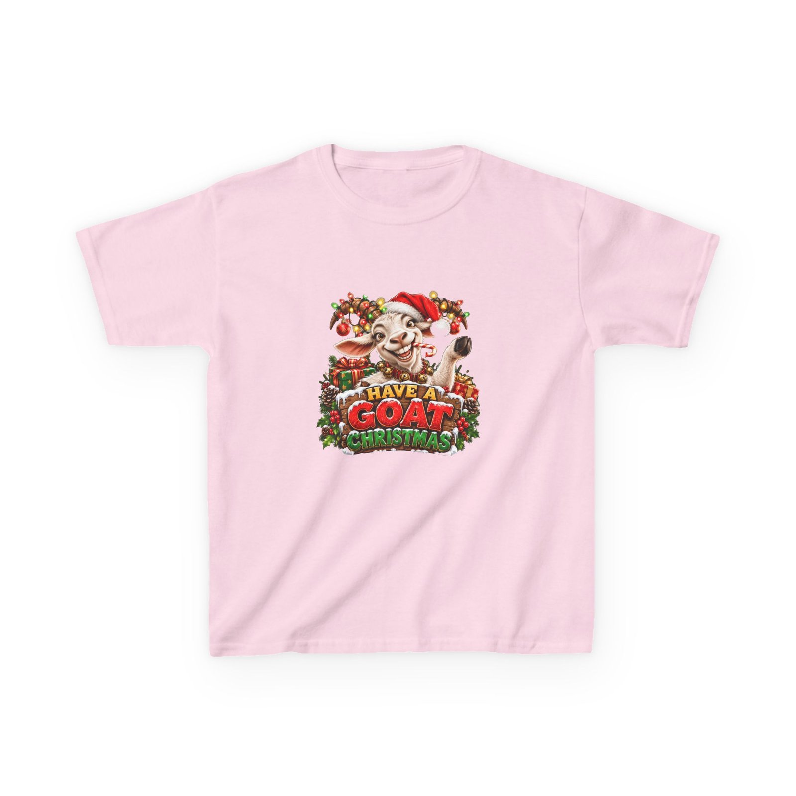 Kids Have A Goat Christmas T-Shirt, Funny Goat Christmas Shirt, Kids Xmas Tee, Goat Lover Gift, Childrens Christmas Top - Image 4