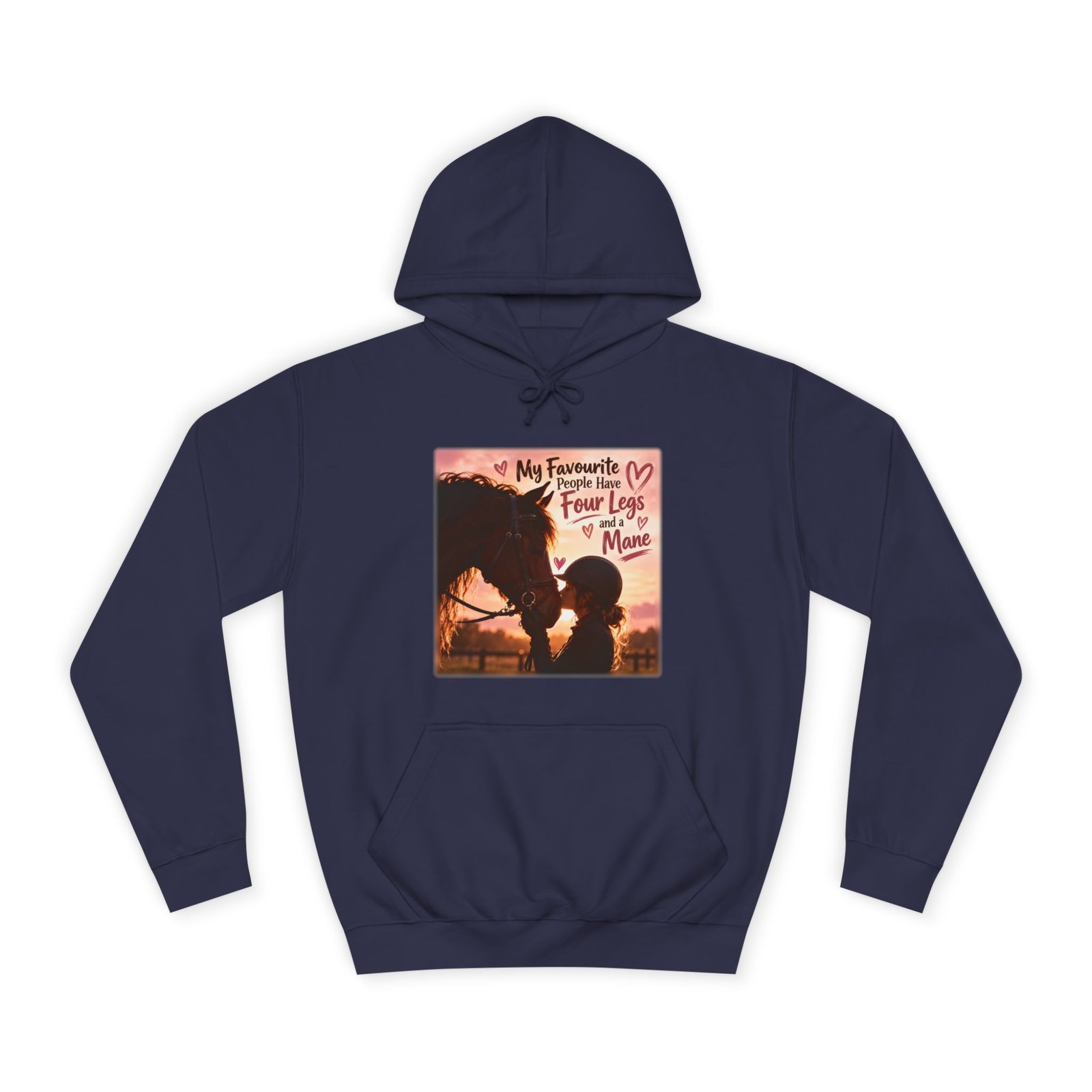 My Favourite People Have Four Legs and a Mane Hoodie, Horse Lover Gift, Equestrian Jumper, Horse Girl Sweater, Rider Gift - Image 6