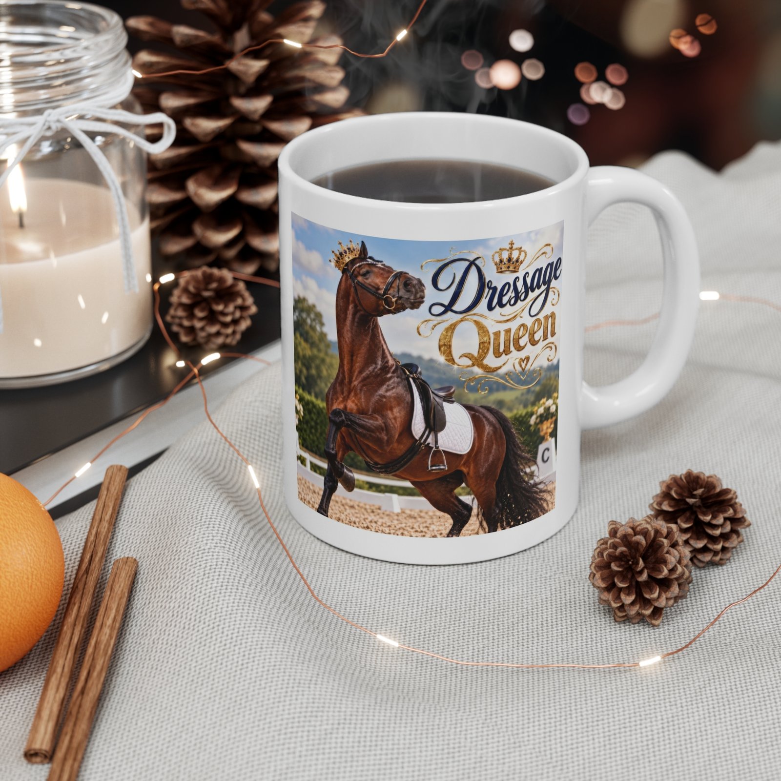Dressage Queen Mug, Dressage Rider Gift, Equestrian Coffee Mug, Horse Lover Gift, Horse Show Gift, Horse Girl Mug 11oz - Image 4