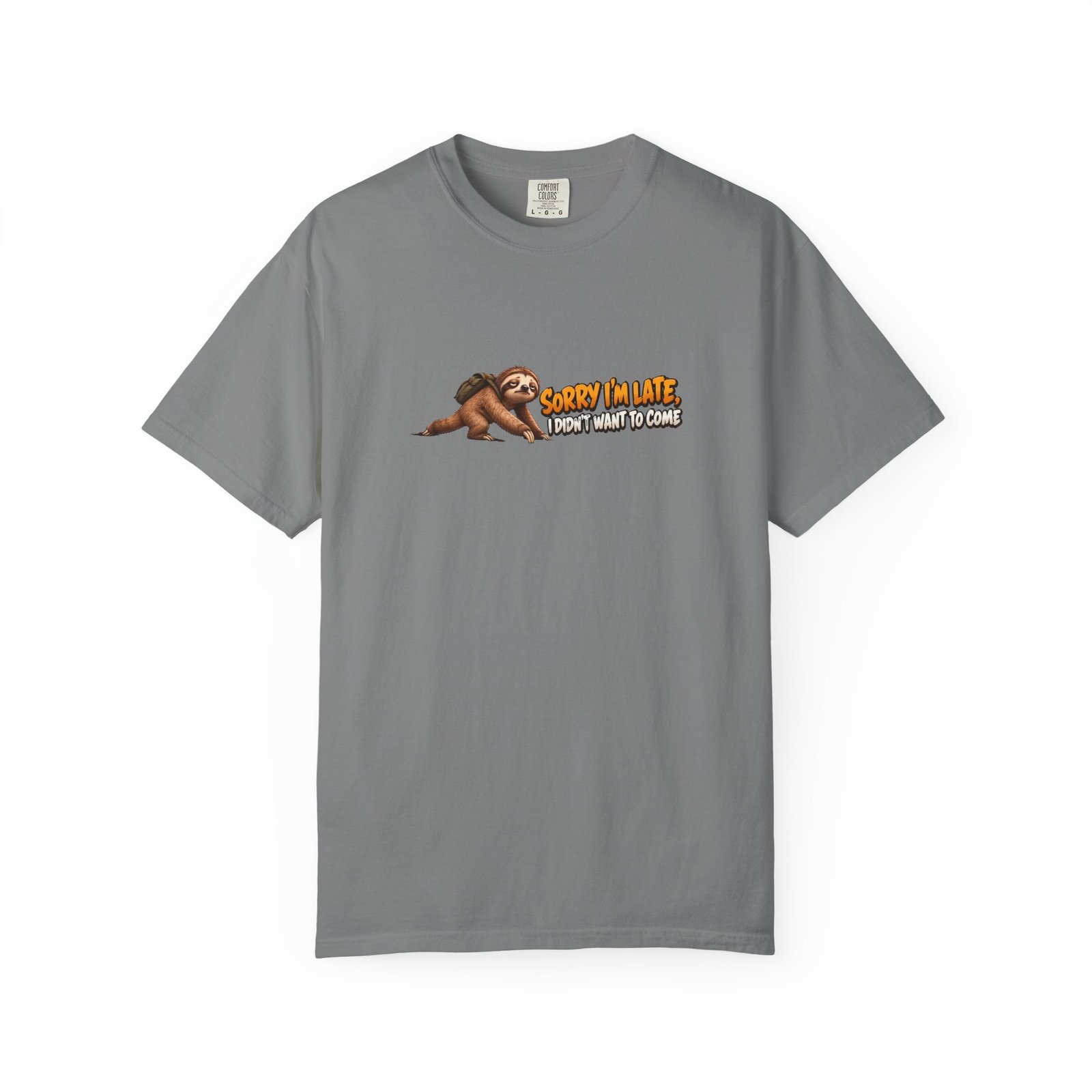 Sorry I'm Late I Didn't Want to Come T-Shirt, Funny Sloth Shirt, Sarcastic Introvert Tee, Lazy Sloth Gift - Image 6