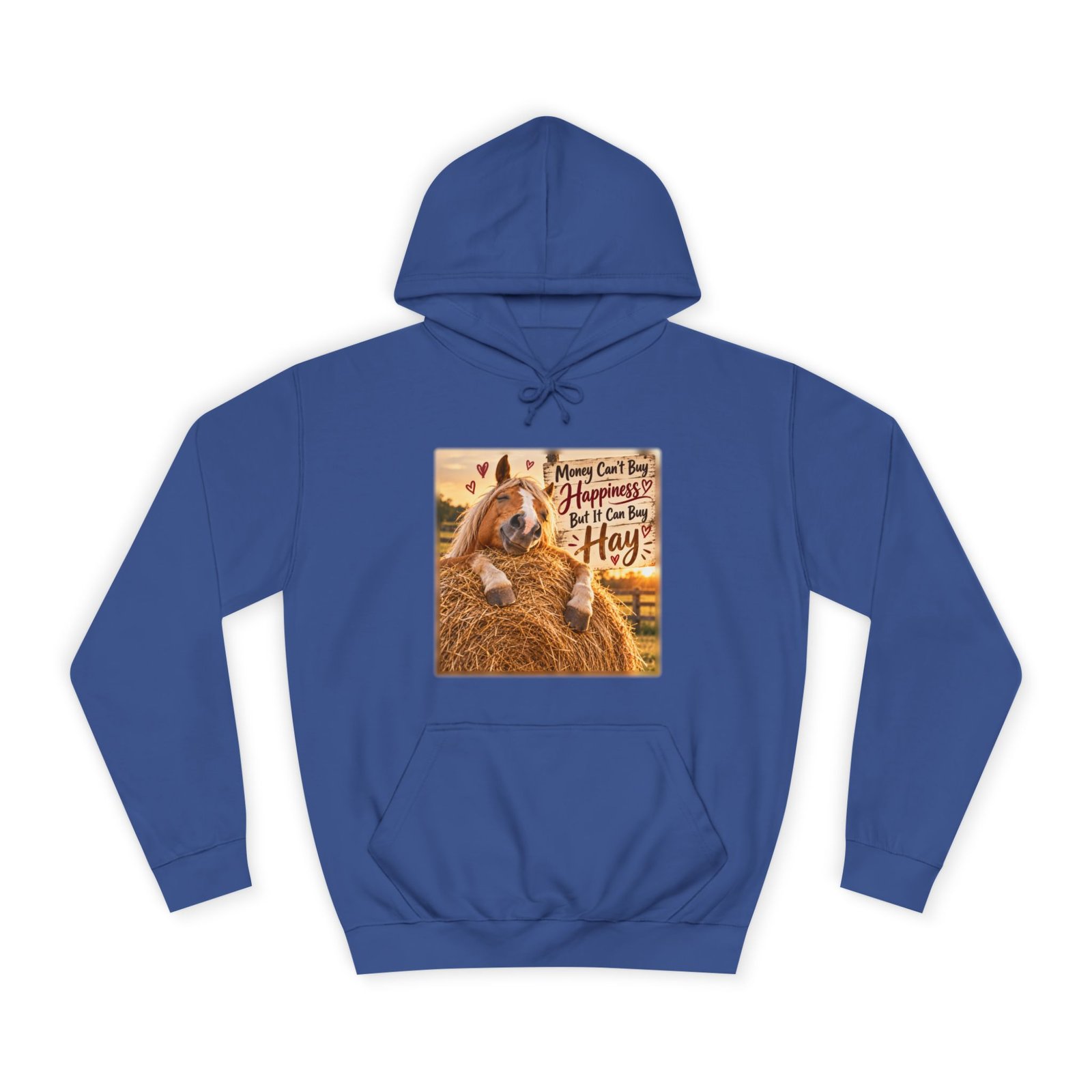 Money Can't Buy Happiness But It Can Buy Hay Hoodie, Funny Horse Jumper, Equestrian Gift, Horse Lover Sweater, Pony Mum Gift - Image 5
