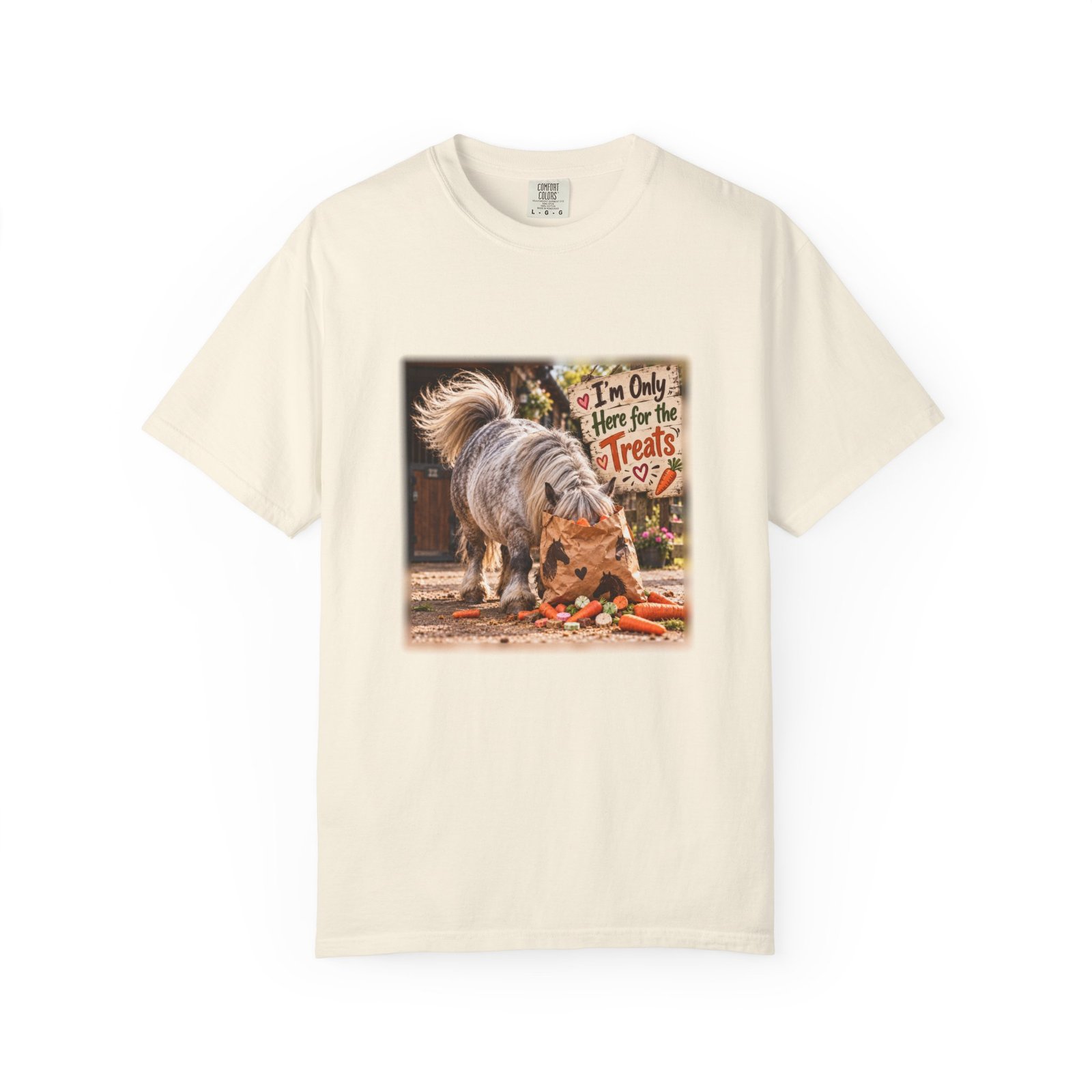 I'm Only Here for the Treats T-Shirt, Funny Pony Shirt, Equestrian Gift, Horse Lover Tee, Shetland Pony Gift, Pony Mum Shirt, Horse Girl Tee - Image 5