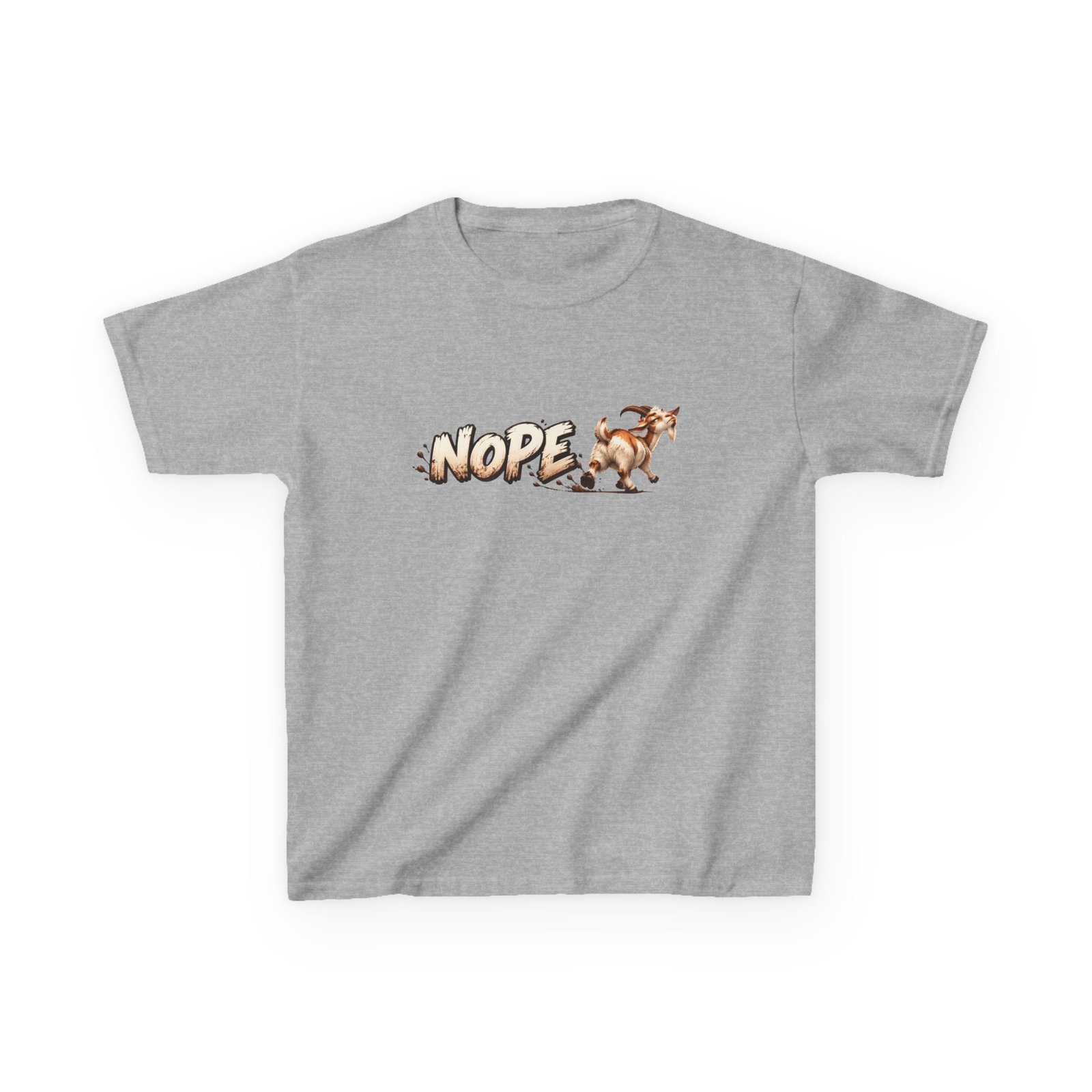 Kids Nope Goat T-Shirt, Funny Goat Shirt, Kids Goat Tee, Goat Lover Gift, Farm Animal Kids Top - Image 2