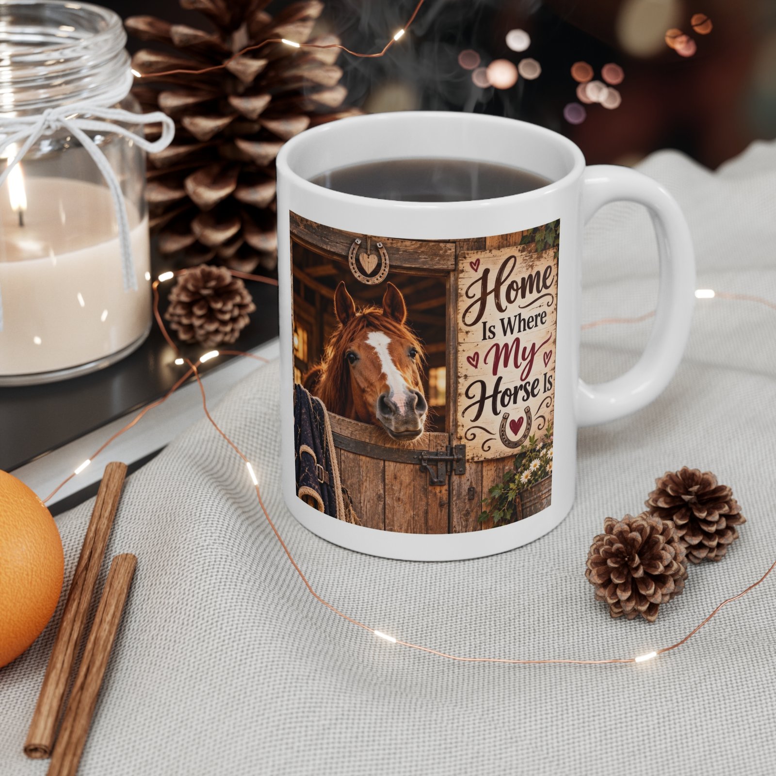 Home Is Where My Horse Is Mug, Horse Lover Gift, Equestrian Coffee Mug, Stable Mug, Pony Mum Gift, Horse Girl Mug 11oz - Image 4