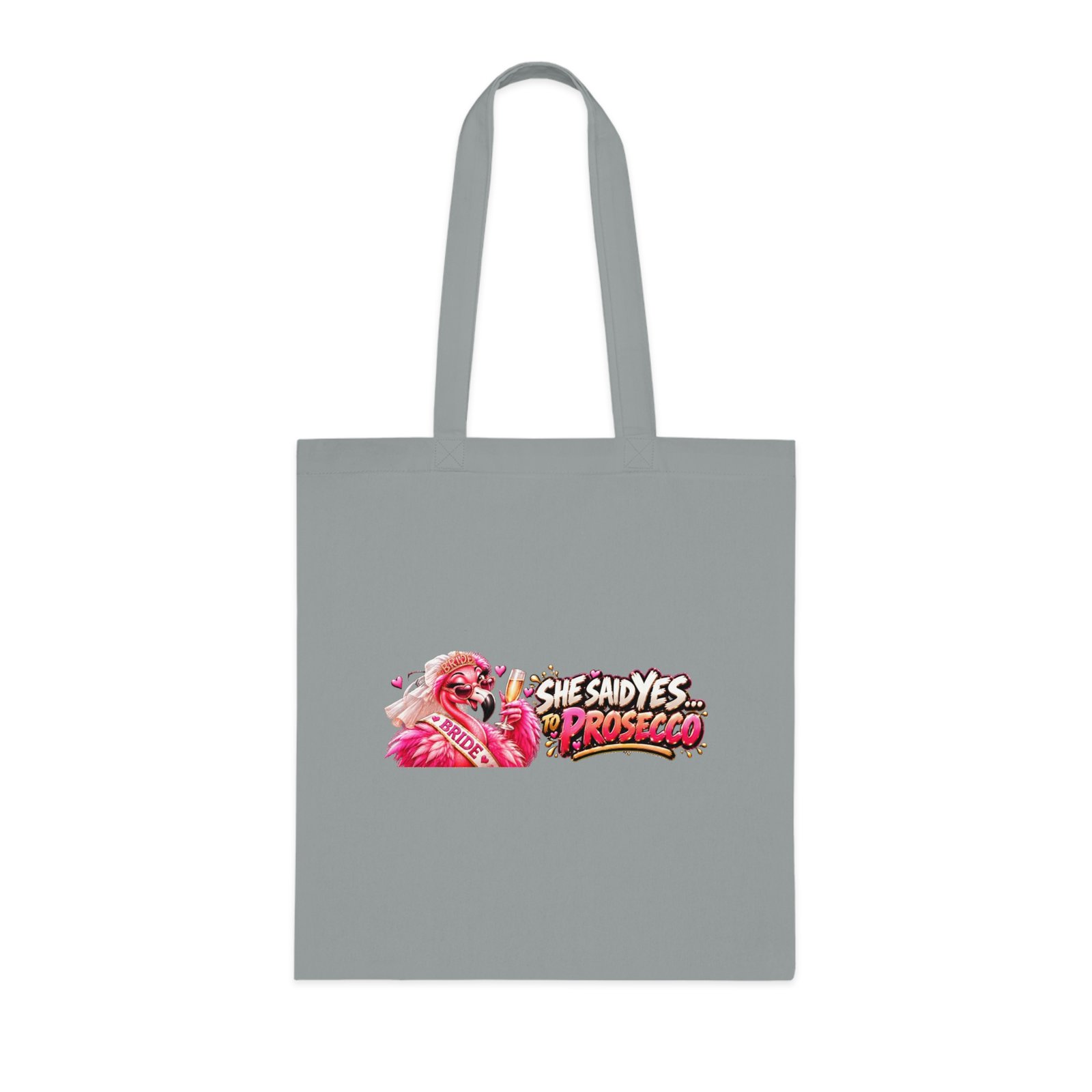 She Said Yes To Prosecco Tote Bag, Bride To Be Bag, Hen Party Bride Gift, Bride Tote, Flamingo Hen Do Bag - Image 2