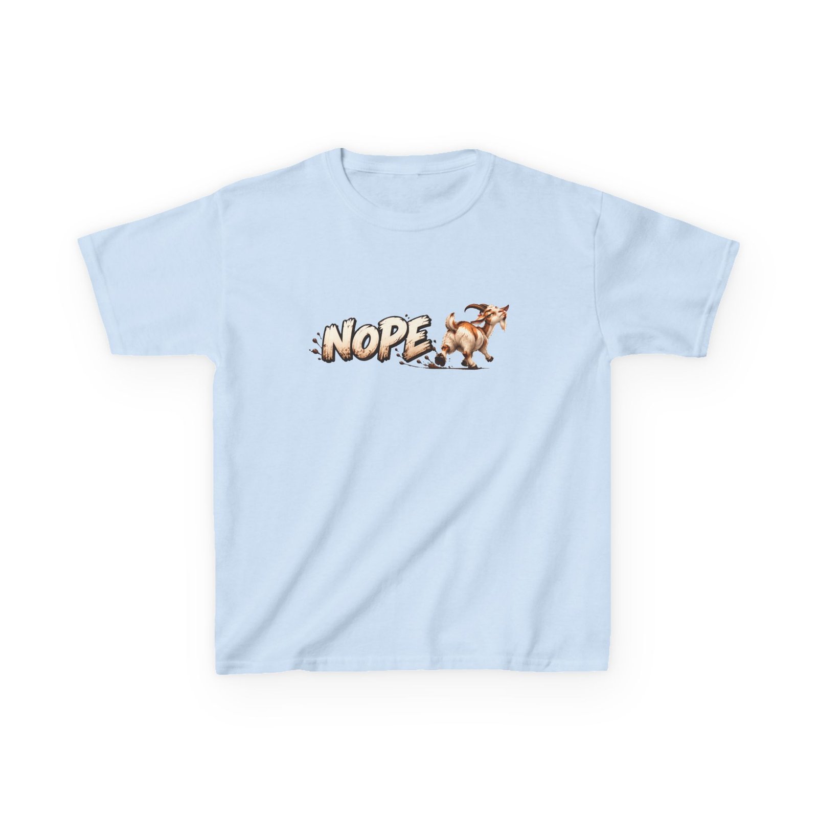 Kids Nope Goat T-Shirt, Funny Goat Shirt, Kids Goat Tee, Goat Lover Gift, Farm Animal Kids Top - Image 3