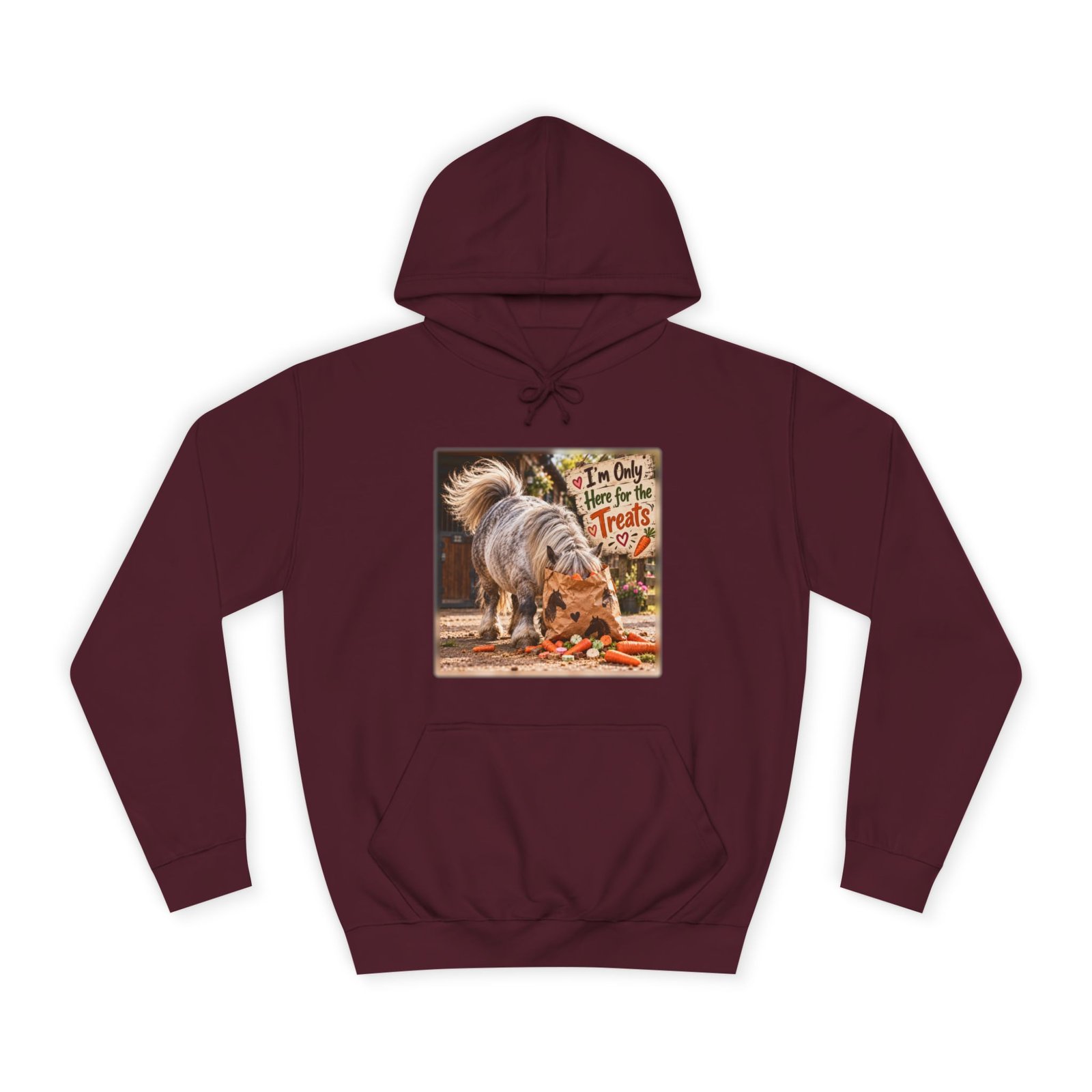 I'm Only Here for the Treats Hoodie, Funny Pony Jumper, Equestrian Gift, Horse Lover Sweater, Shetland Pony Gift, Pony Mum Gift - Image 8