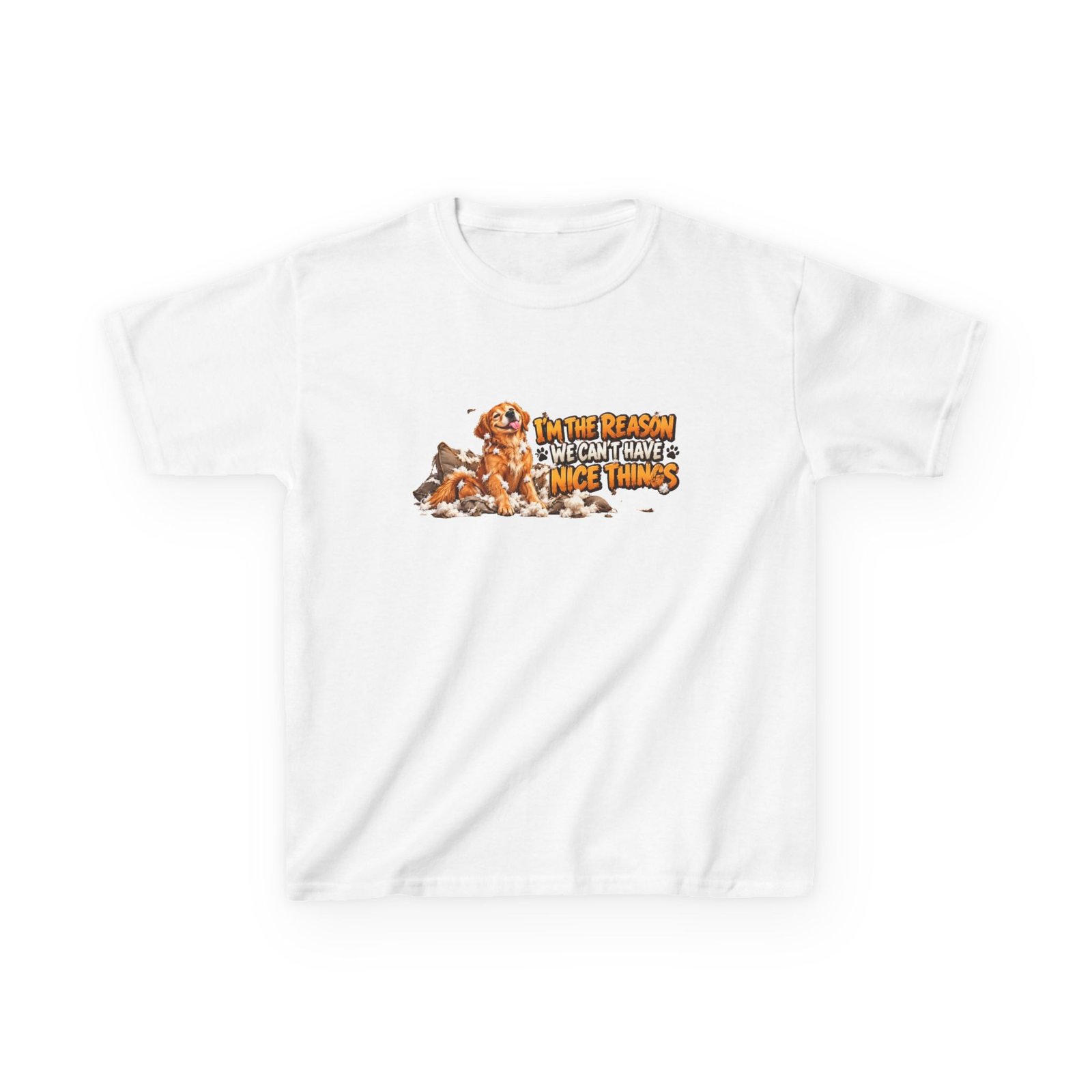 Kids I'm the Reason We Can't Have Nice Things T-Shirt, Funny Dog Shirt, Golden Retriever Kids Tee, Dog Lover Gift