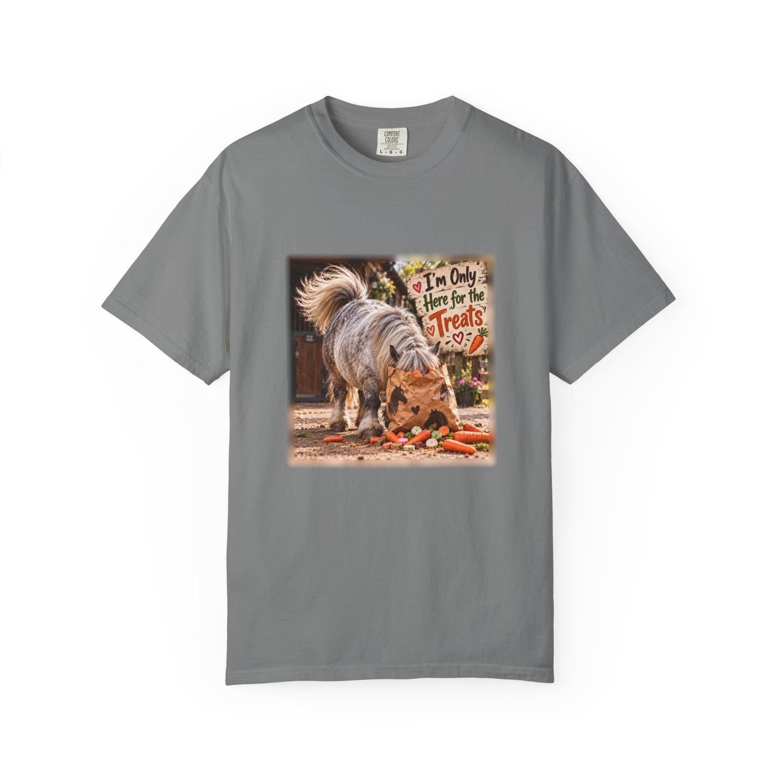 I'm Only Here for the Treats T-Shirt, Funny Pony Shirt, Equestrian Gift, Horse Lover Tee, Shetland Pony Gift, Pony Mum Shirt, Horse Girl Tee - Image 6