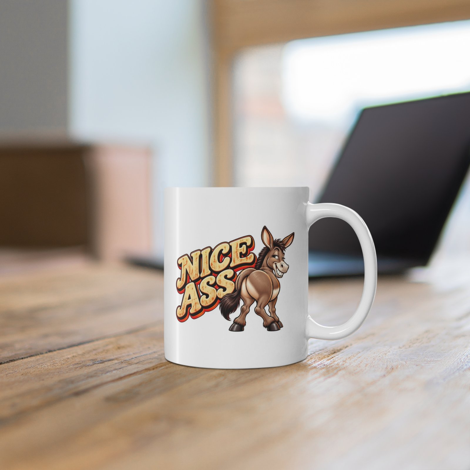 Nice Ass Mug, Funny Donkey Coffee Mug, Cheeky Rude Pun Mug, Donkey Lover Gift, Adult Humour Gift 11oz - Image 6
