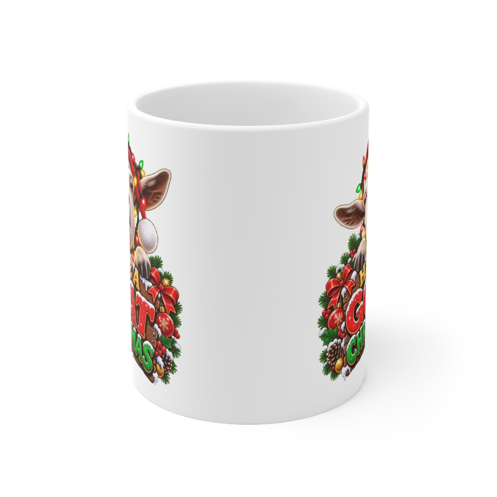 Have A Goat Christmas Mug, Cheeky Goat Christmas Mug, Goat Lover Gift, Xmas Coffee Mug, Secret Santa Gift 11oz - Image 2