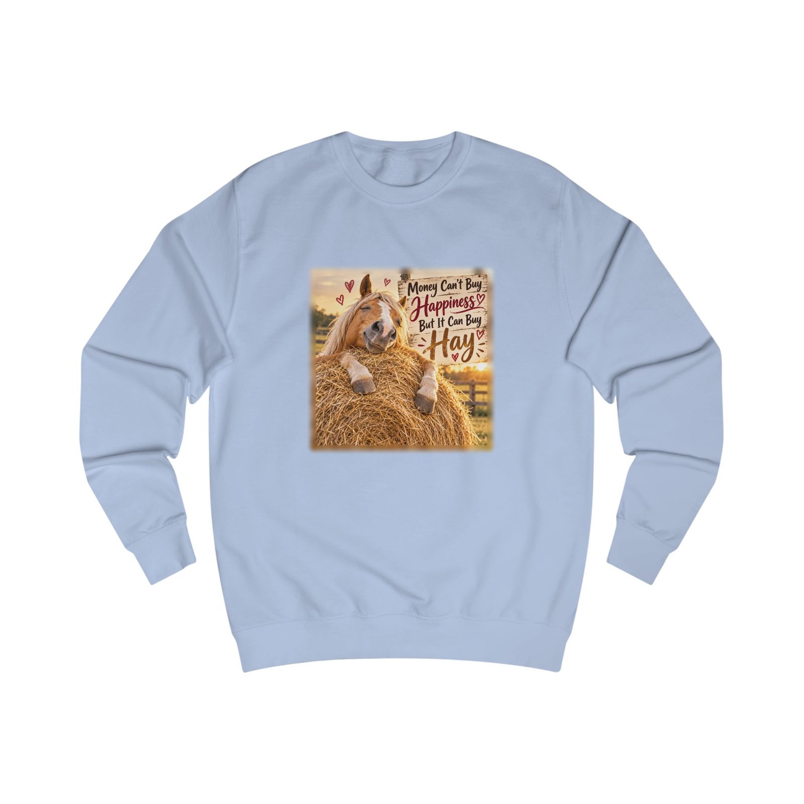 Money Can't Buy Happiness But It Can Buy Hay Sweatshirt, Funny Horse Jumper, Equestrian Gift, Horse Lover Sweater, Pony Mum Gift - Image 4