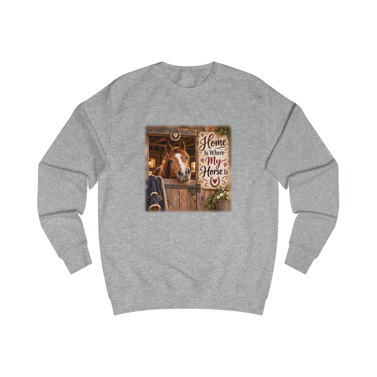 Home Is Where My Horse Is Sweatshirt, Horse Lover Gift, Equestrian Jumper, Stable Door Horse Sweater, Horse Girl Gift, Pony Mum Gift - Image 3
