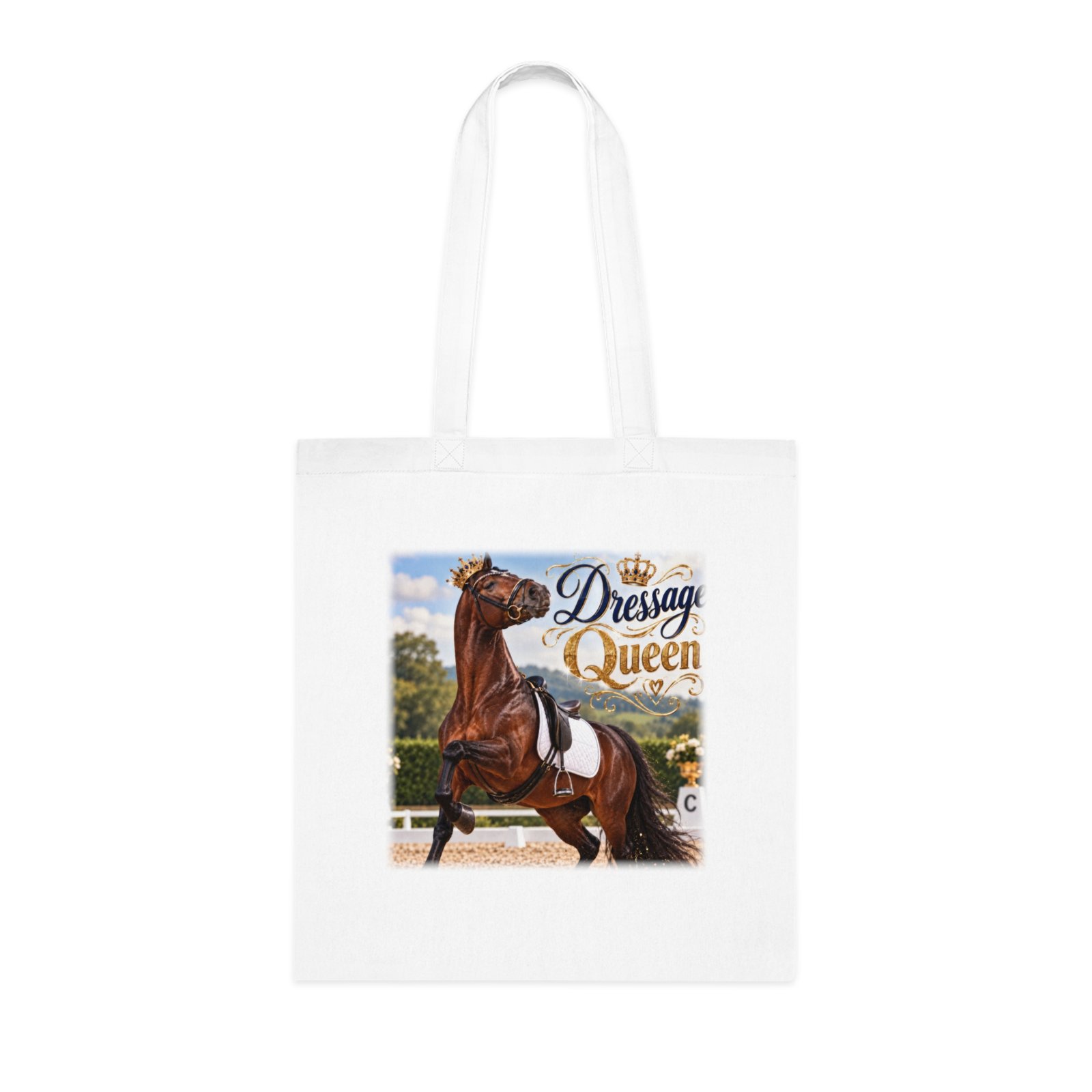 Dressage Queen Tote Bag, Dressage Rider Gift, Equestrian Bag, Horse Lover Gift, Yard Bag, Horse Show Bag, Horse Girl Gift