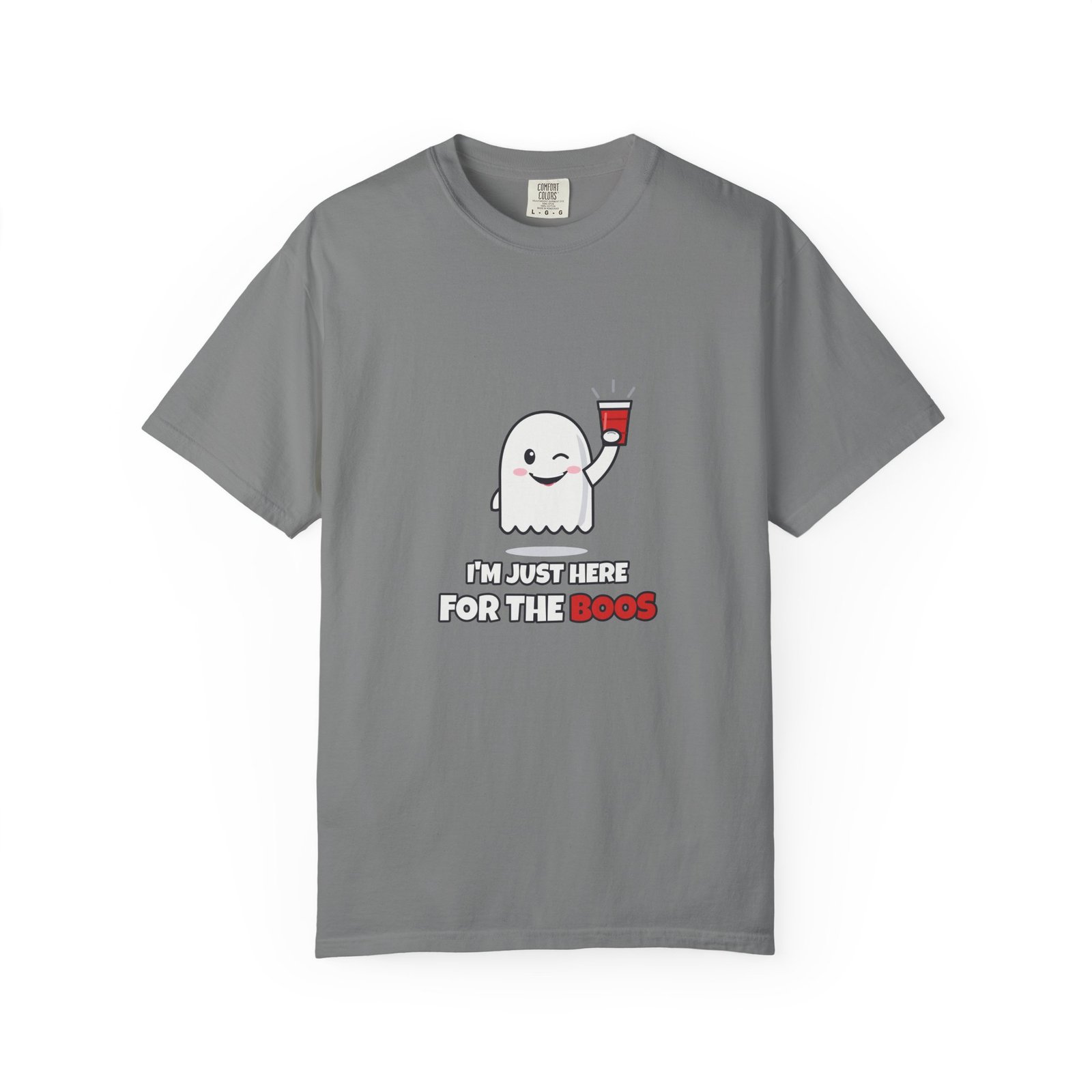 I'm Just Here for the Boos T-Shirt, Funny Ghost Halloween Shirt, Halloween Party Tee, Cute Ghost Gift, Spooky Season Shirt - Image 6
