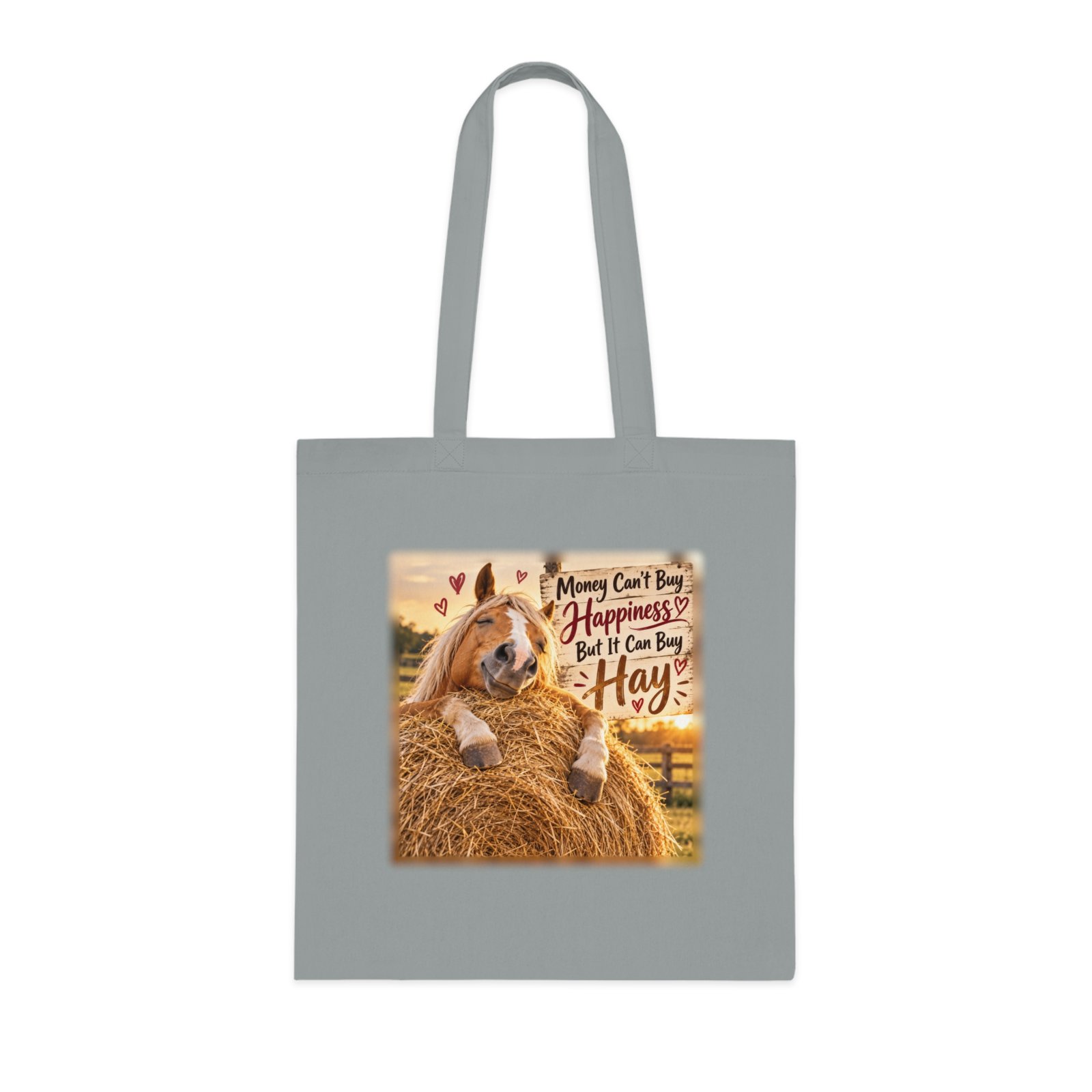 Money Can't Buy Happiness But It Can Buy Hay Tote Bag, Funny Horse Bag, Equestrian Gift, Yard Bag, Pony Mum Gift - Image 2
