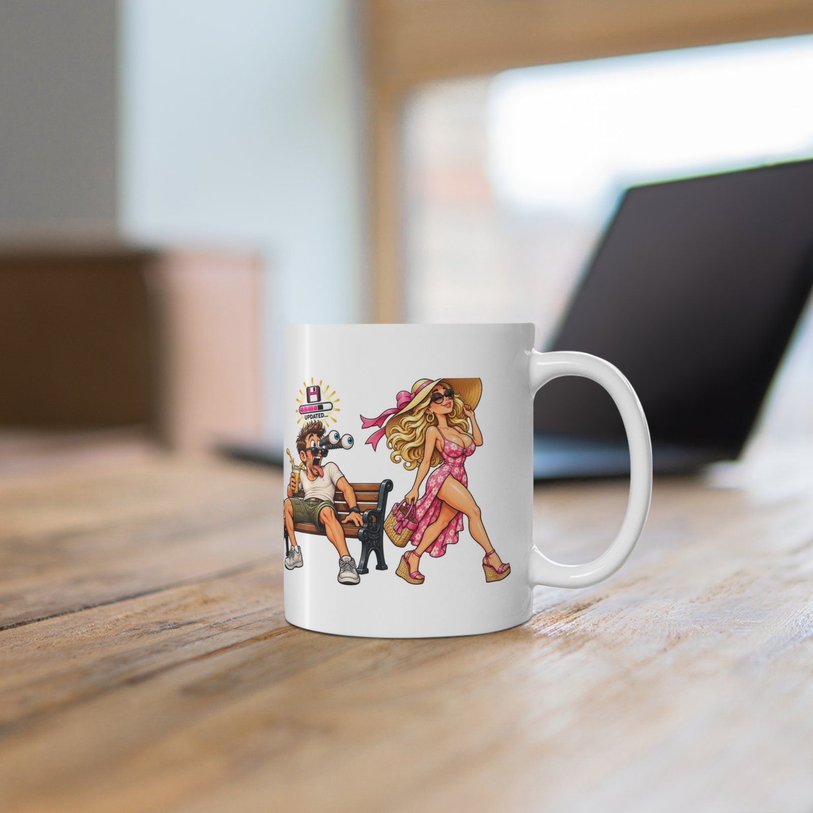 Yank Bank Updated Mug, Funny Rude Park Bench Coffee Mug, Cheeky Adult Humour Gift, Gag Gift For Him 11oz - Image 6