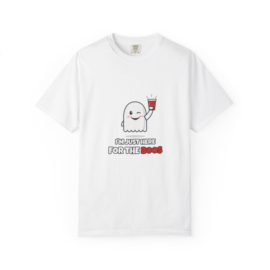 I'm Just Here for the Boos T-Shirt, Funny Ghost Halloween Shirt, Halloween Party Tee, Cute Ghost Gift, Spooky Season Shirt