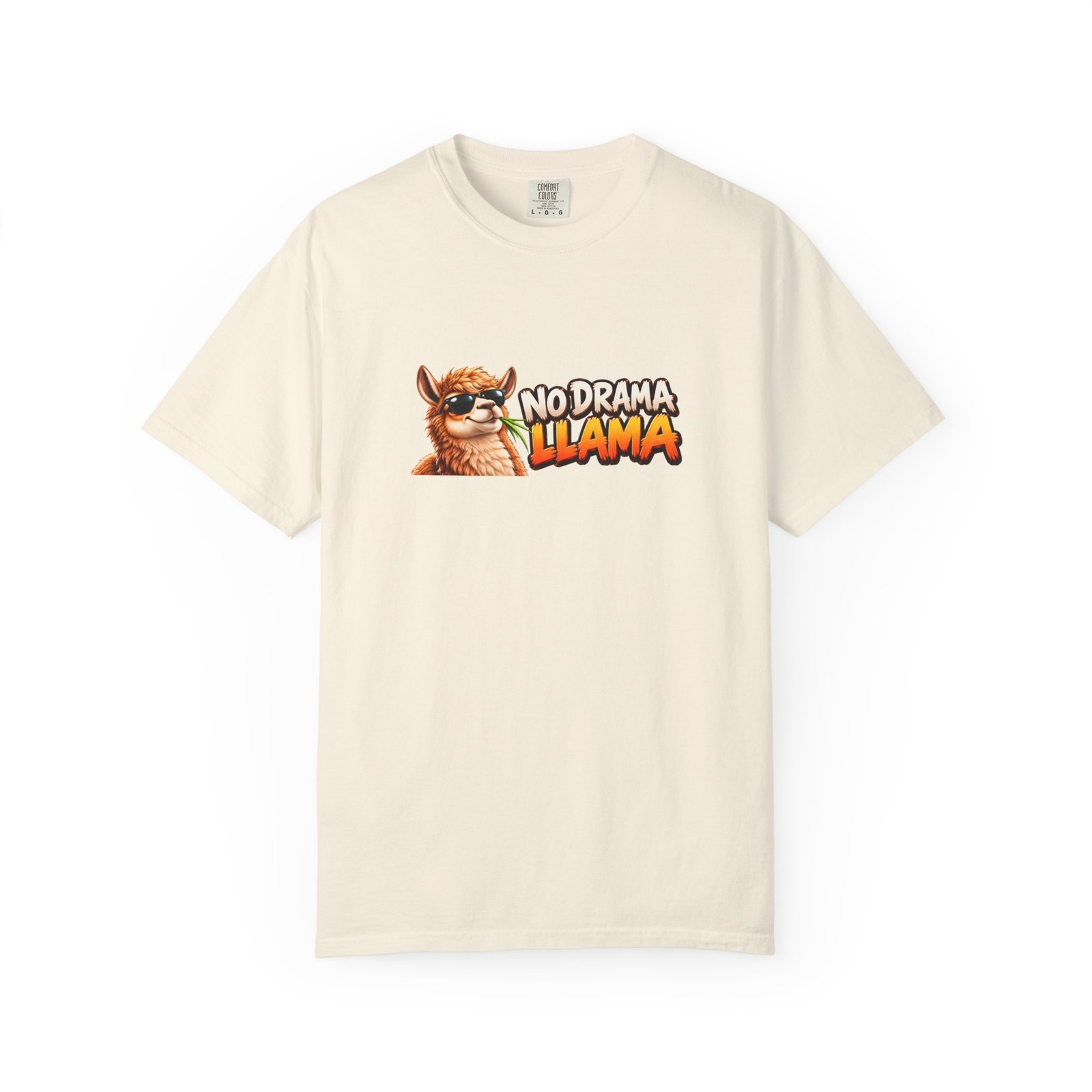 No Drama Llama T-Shirt, Funny Llama Shirt, Chill Llama Tee, Llama Lover Gift, Cool Sunglasses Llama Top - Image 5