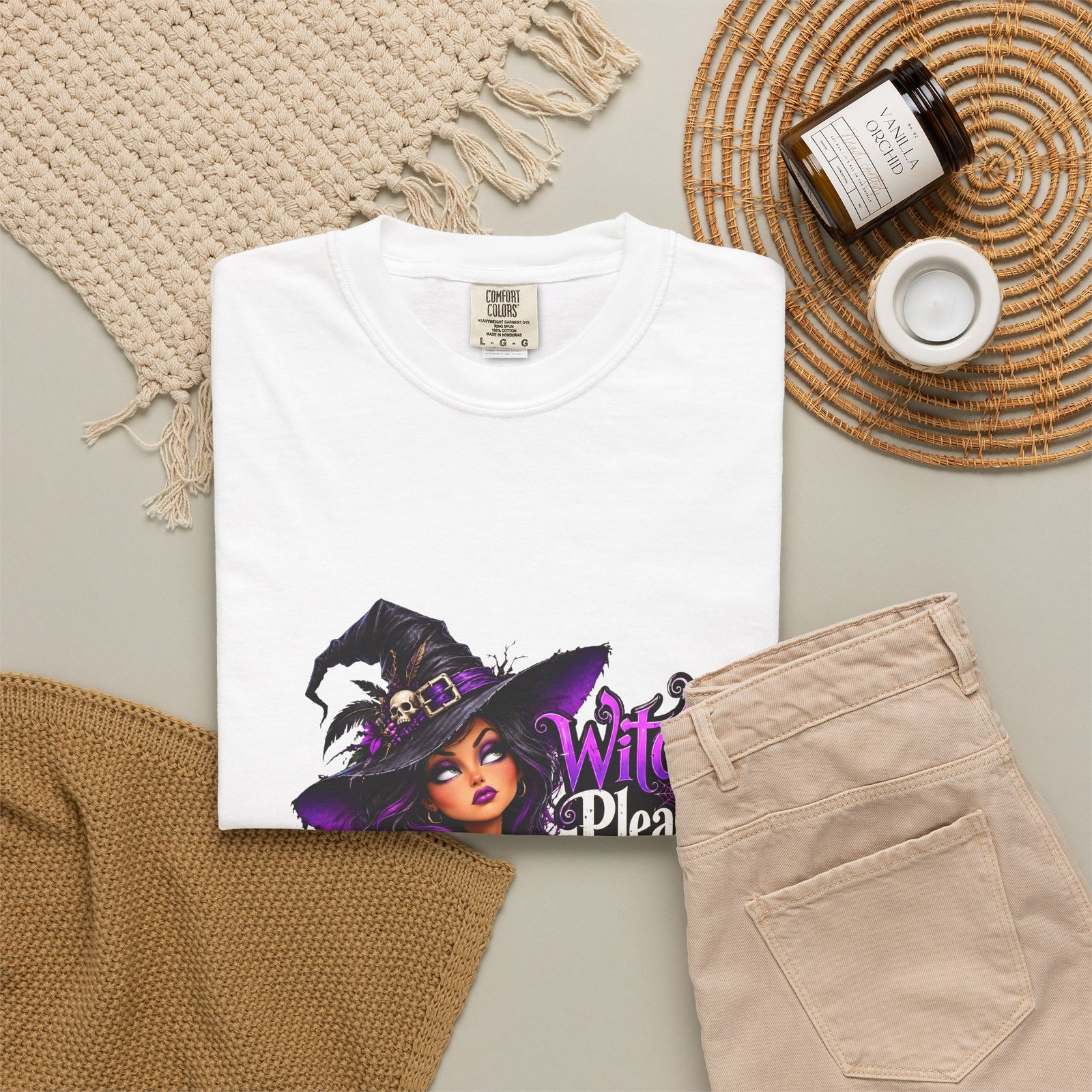 Witch Please Glam Witch T-Shirt, Gothic Witch Halloween Shirt, Sassy Witch Tee, Witchy Gift for Her, Spooky Season Top - Image 4