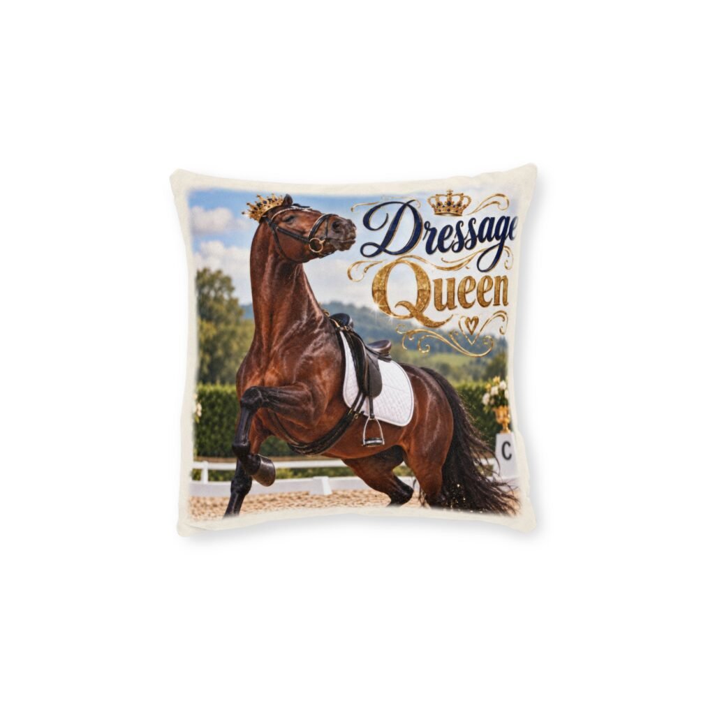 Dressage Queen Cushion, Horse Lover Gift, Equestrian Throw Pillow, Pony Mum Gift, Horse Decor, Gift for Horse Rider