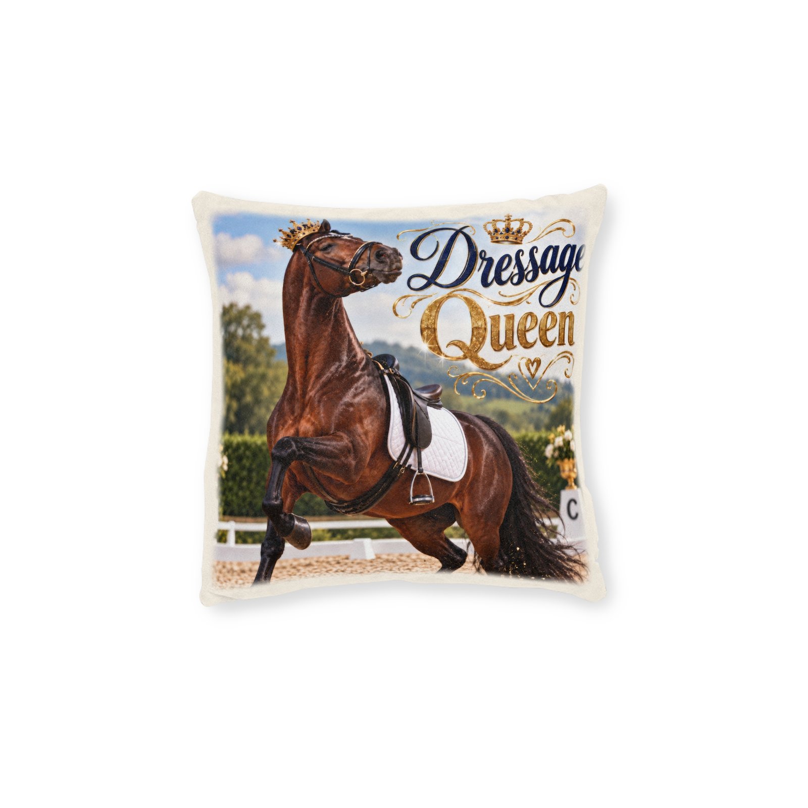 Dressage Queen Cushion, Horse Lover Gift, Equestrian Throw Pillow, Pony Mum Gift, Horse Decor, Gift for Horse Rider