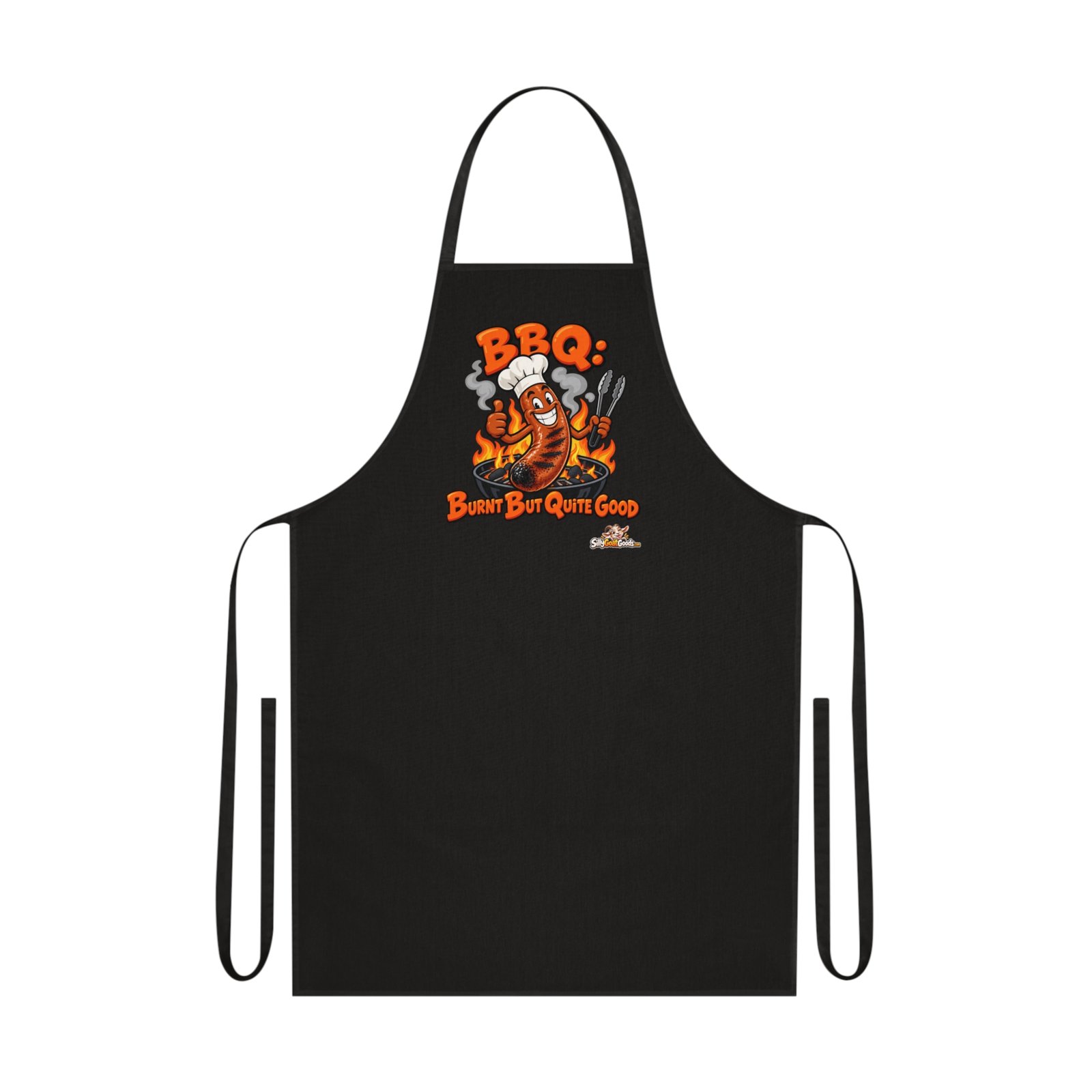 BBQ Burnt But Quite Good Funny Apron, BBQ Gift for Dad, Barbecue Apron for Men, Grill Master Fathers Day Gift, Kitchen Humour - Image 2