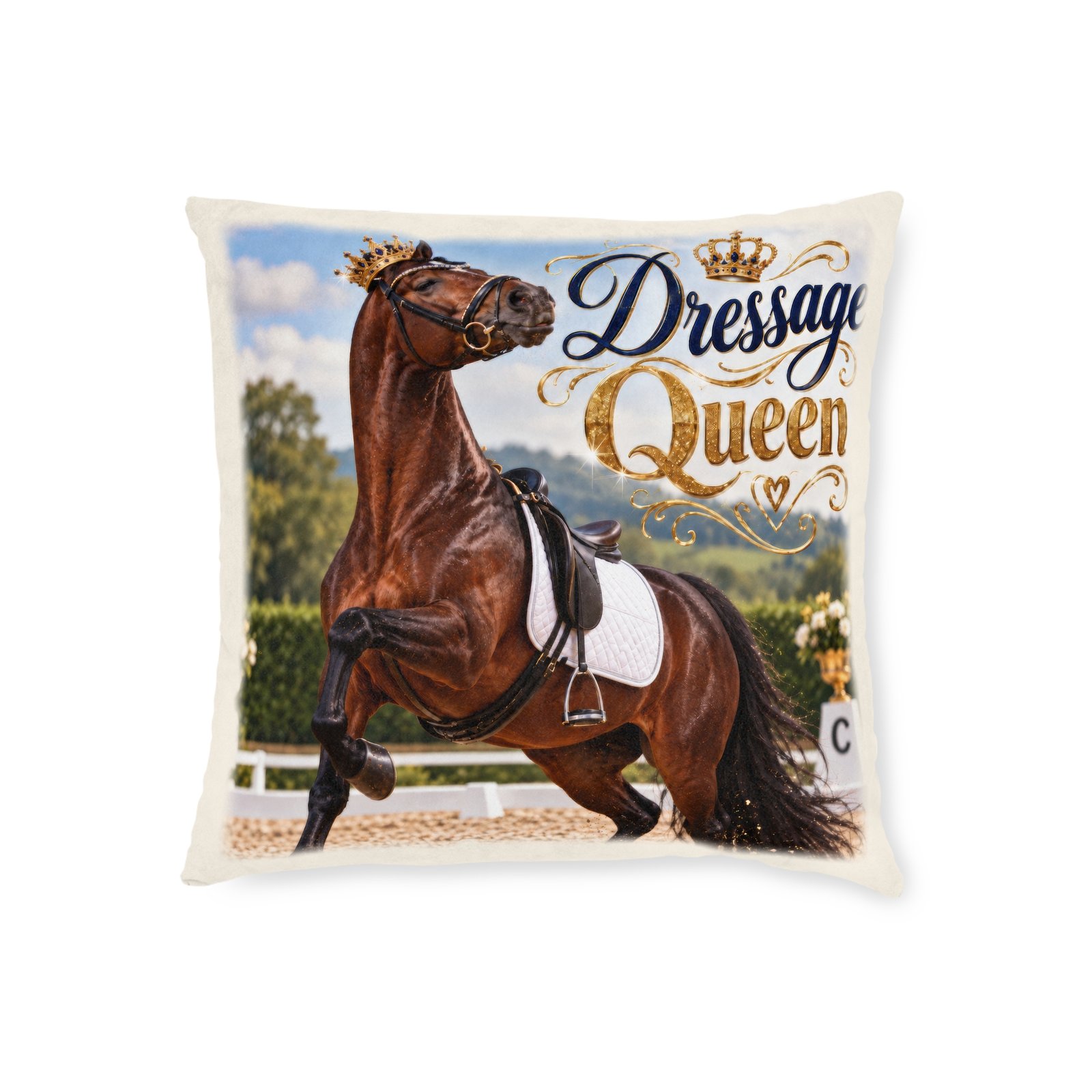 Dressage Queen Cushion, Horse Lover Gift, Equestrian Throw Pillow, Pony Mum Gift, Horse Decor, Gift for Horse Rider - Image 3
