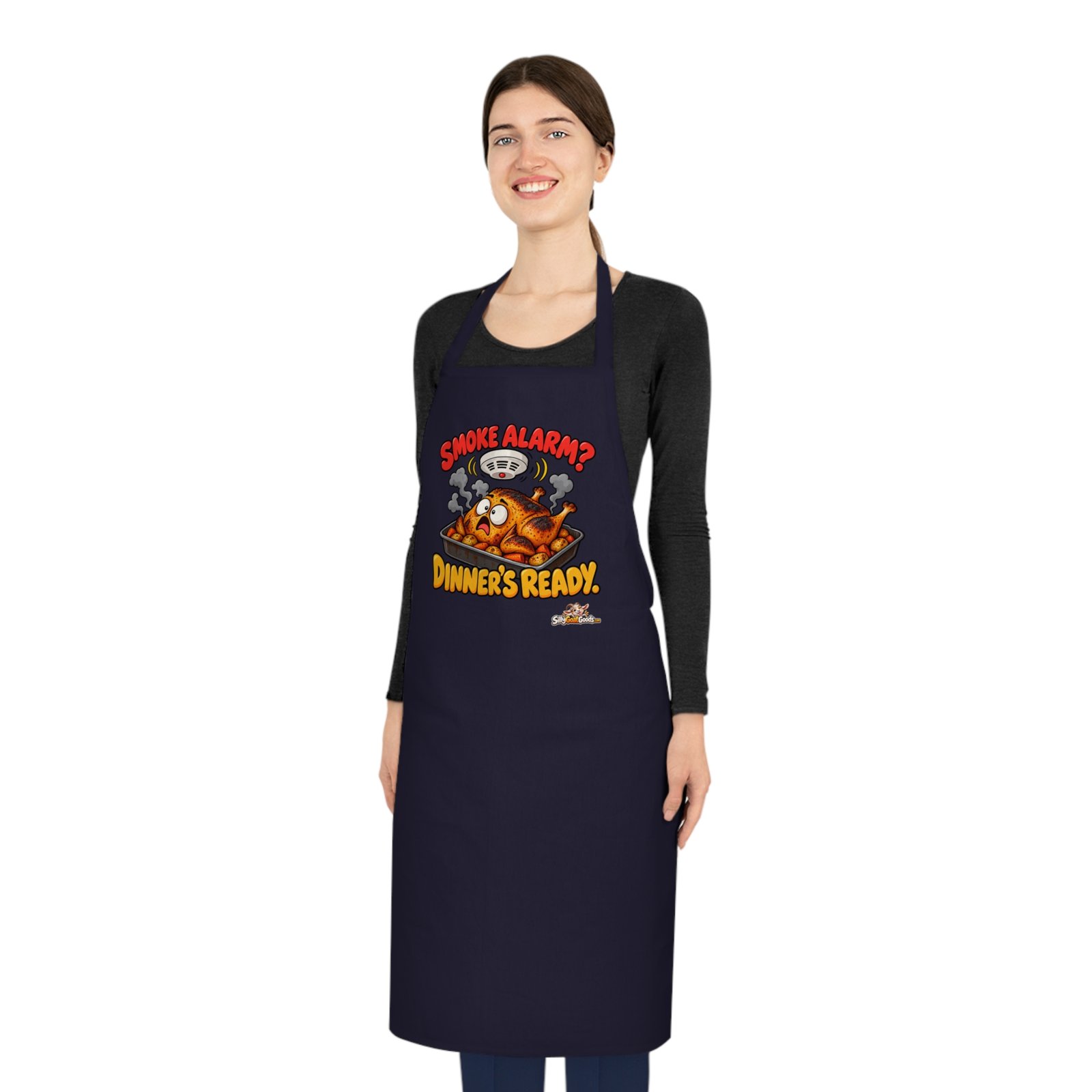 Smoke Alarm Dinners Ready Funny Cooking Apron, Bad Cook Gift, Kitchen Humour Apron for Men or Women, Funny Gift for Dad or Mum - Image 5