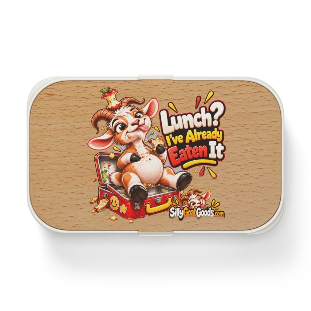Funny Goat Bento Lunch Box, Lunch? I've Already Eaten It, Lunch Box with Cutlery, Foodie Gift, Office Lunch Box, Goat Lover Gift