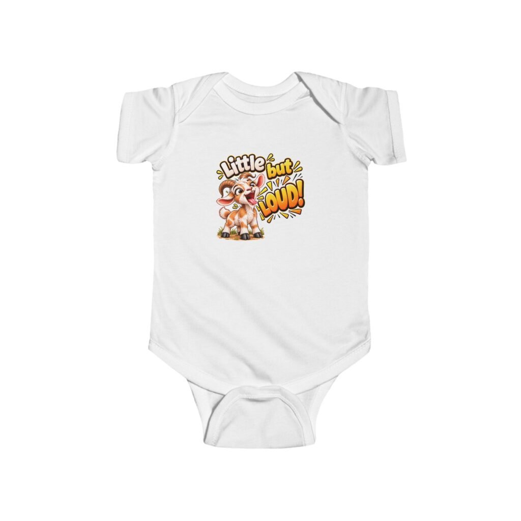 Little But Loud Baby Bodysuit, Funny Goat Baby Vest, Cheeky Baby Grow, Baby Shower Gift, New Baby Gift, Loud Baby Outfit