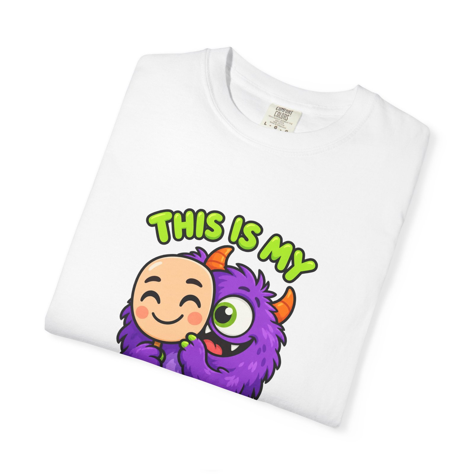 This Is My Human Costume Funny Halloween T-Shirt, Lazy Halloween Costume Tee, Cute Monster Shirt, Comfort Colors Gift - Image 3