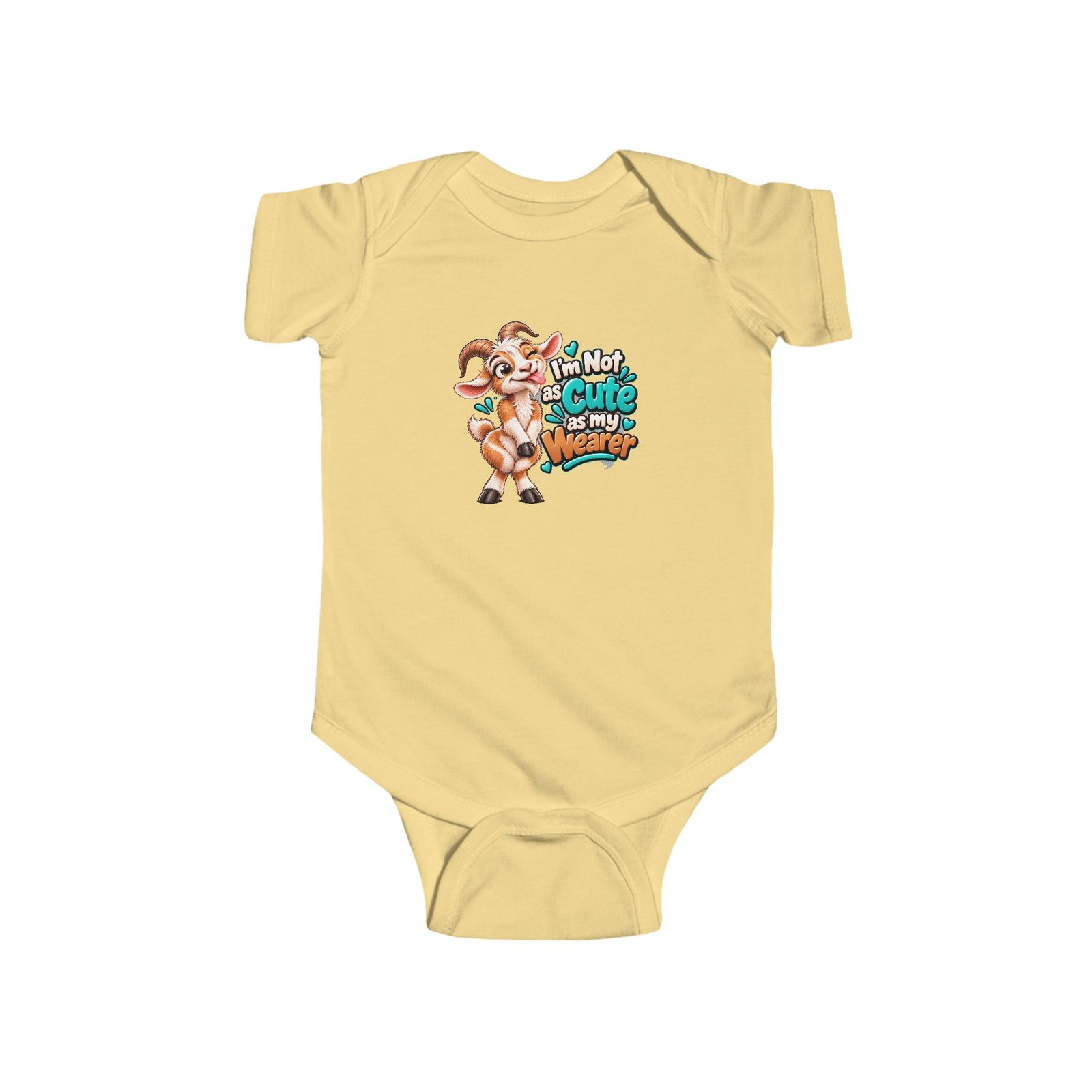 Not as Cute as My Wearer Baby Bodysuit, Funny Goat Baby Vest, Cute Baby Grow, Baby Shower Gift, New Baby Gift, Funny Babywear - Image 3