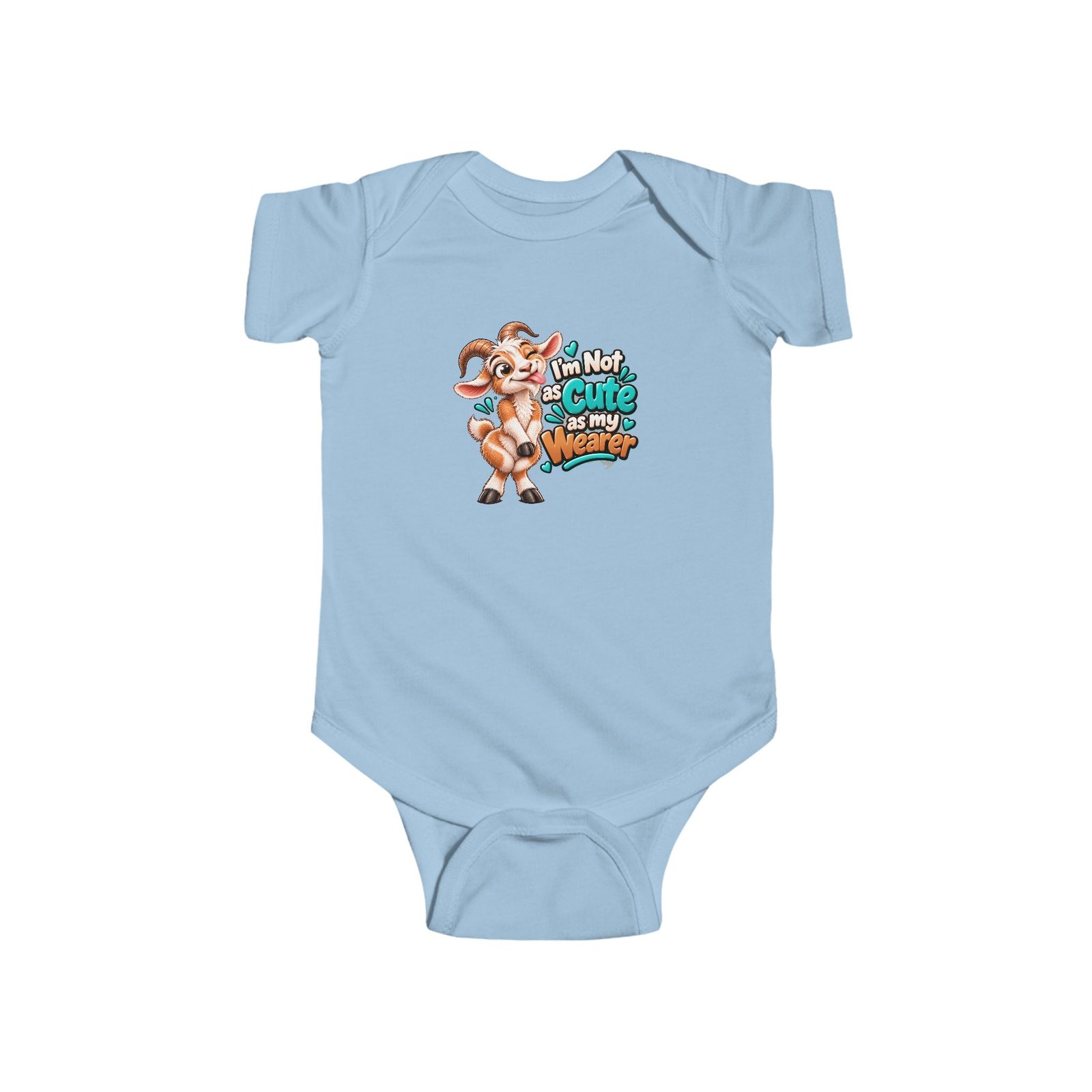 Not as Cute as My Wearer Baby Bodysuit, Funny Goat Baby Vest, Cute Baby Grow, Baby Shower Gift, New Baby Gift, Funny Babywear - Image 4