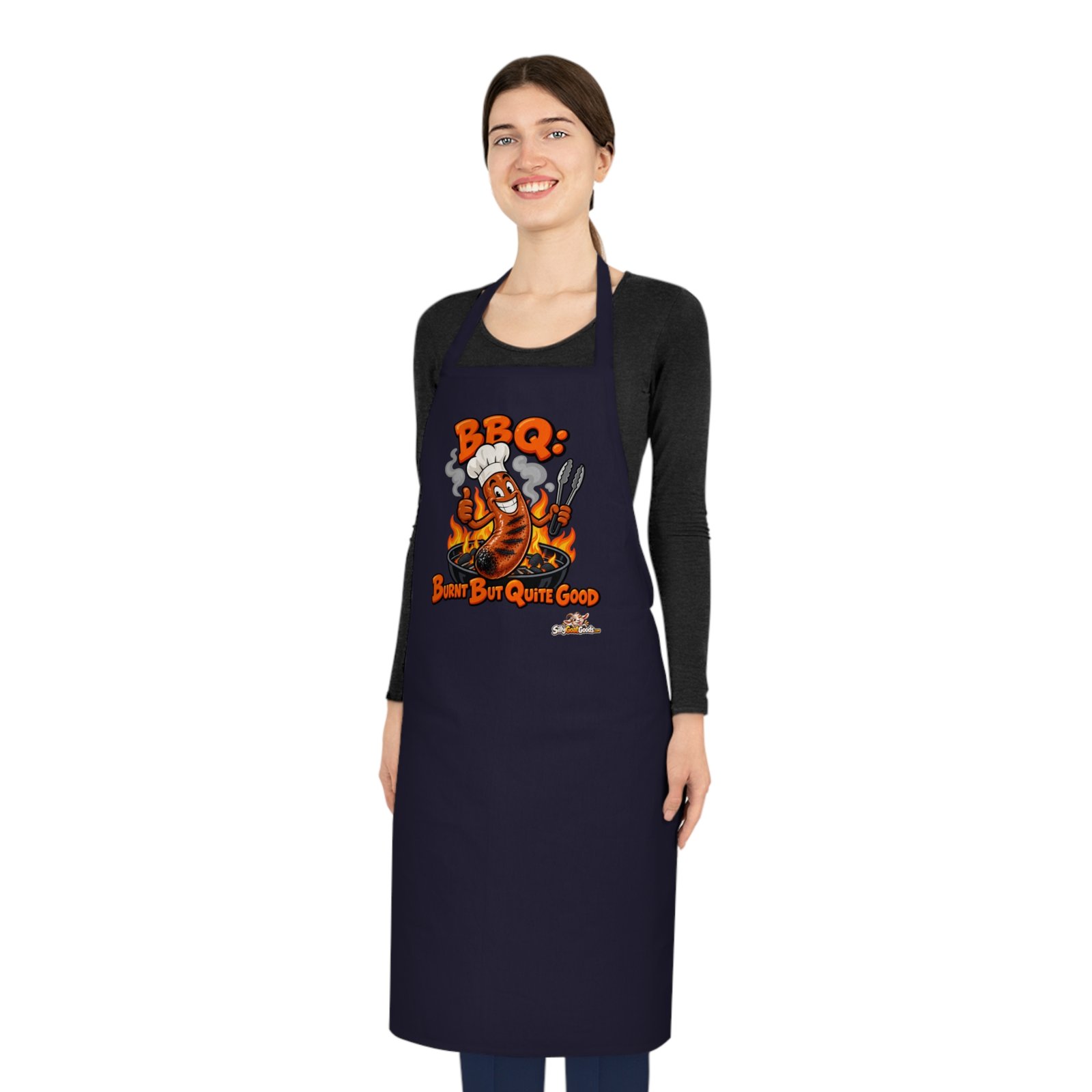 BBQ Burnt But Quite Good Funny Apron, BBQ Gift for Dad, Barbecue Apron for Men, Grill Master Fathers Day Gift, Kitchen Humour - Image 5