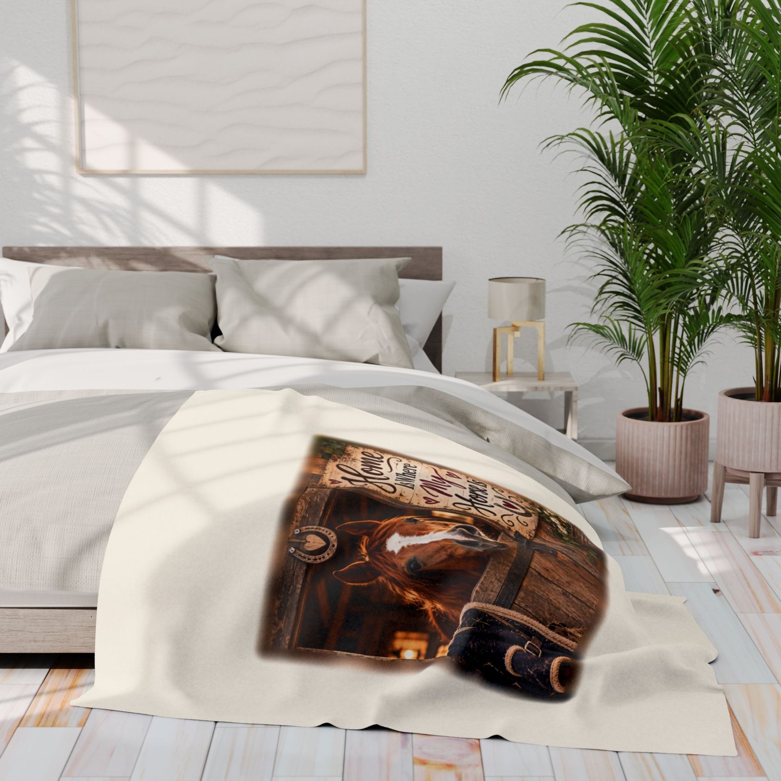 Home Is Where My Horse Is Blanket, Horse Lover Gift, Fleece Throw Blanket, Equestrian Gift, Pony Mum Gift, Cosy Horse Throw - Image 11