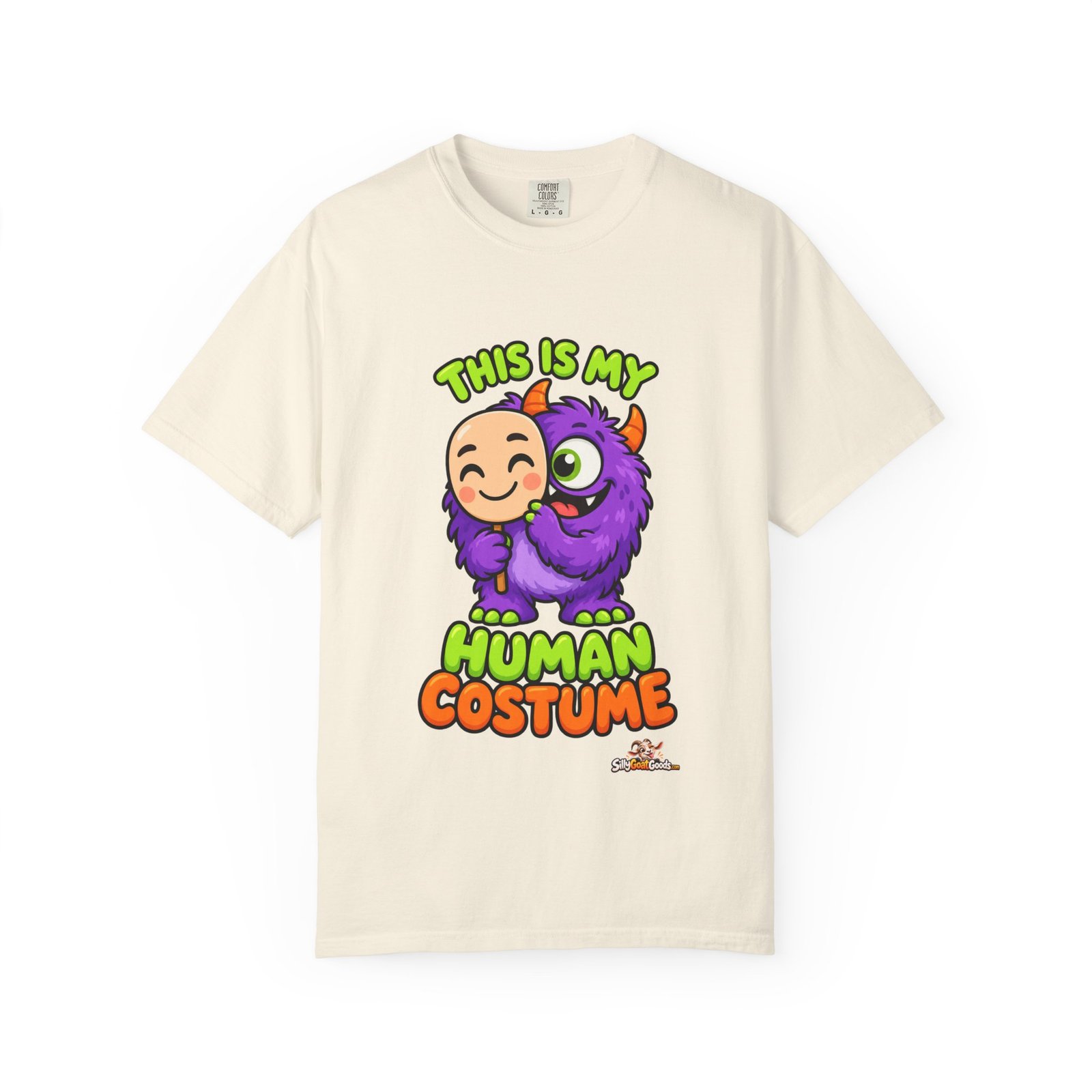 This Is My Human Costume Funny Halloween T-Shirt, Lazy Halloween Costume Tee, Cute Monster Shirt, Comfort Colors Gift - Image 5